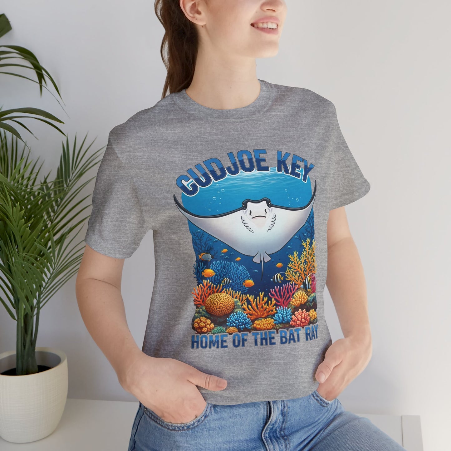 FLORIDA KEYS COLLECTION Cudjoe Key Bat Ray Tee, Unisex Graphic T-Shirt, Beach Apparel