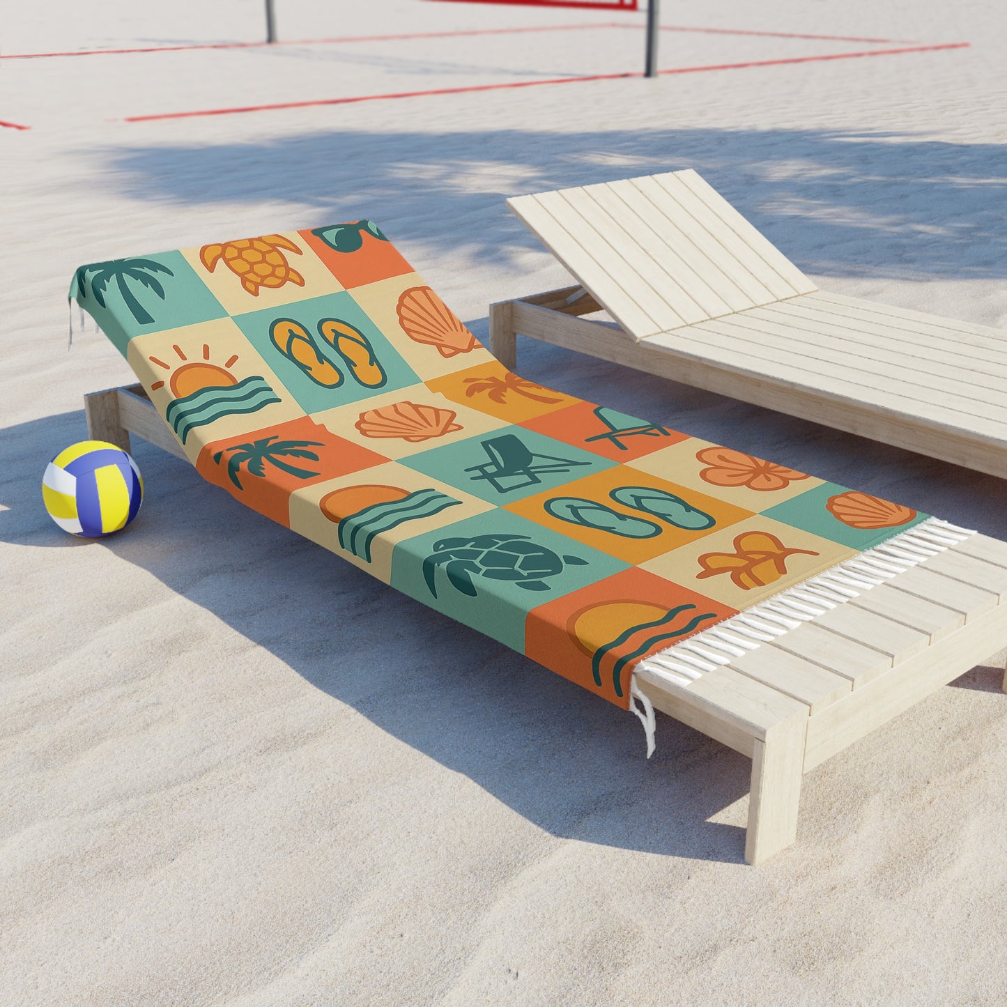 Boho Beach Towel - Sun & Sea Vibes, Ideal for Summer, Yoga, Pool Days