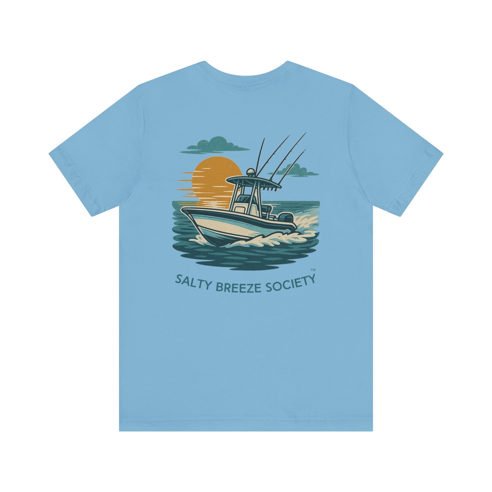 Salty Breeze Society Tee, Center Console Sunset T-Shirt, Summer Vibes Shirt