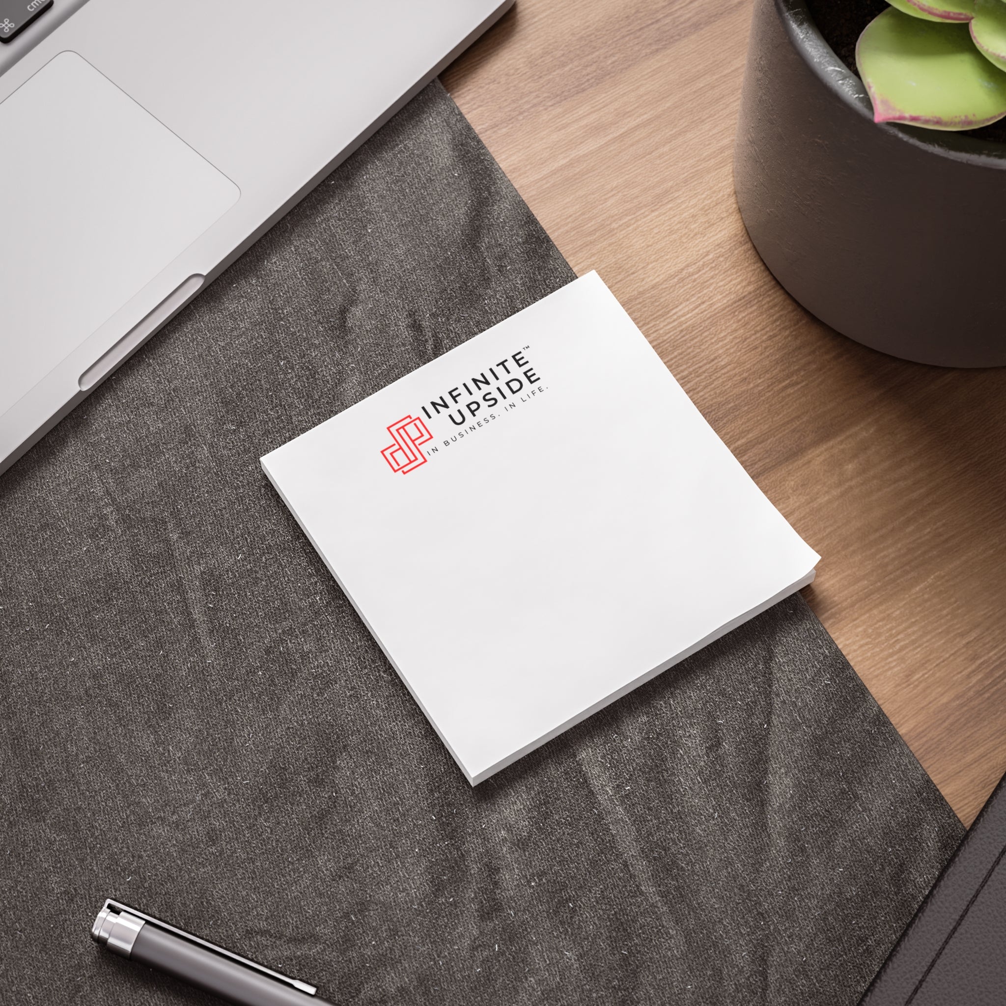 Infinite Upside™ Branded Post-It Note Pads — Corporate Logo Sticky Notes