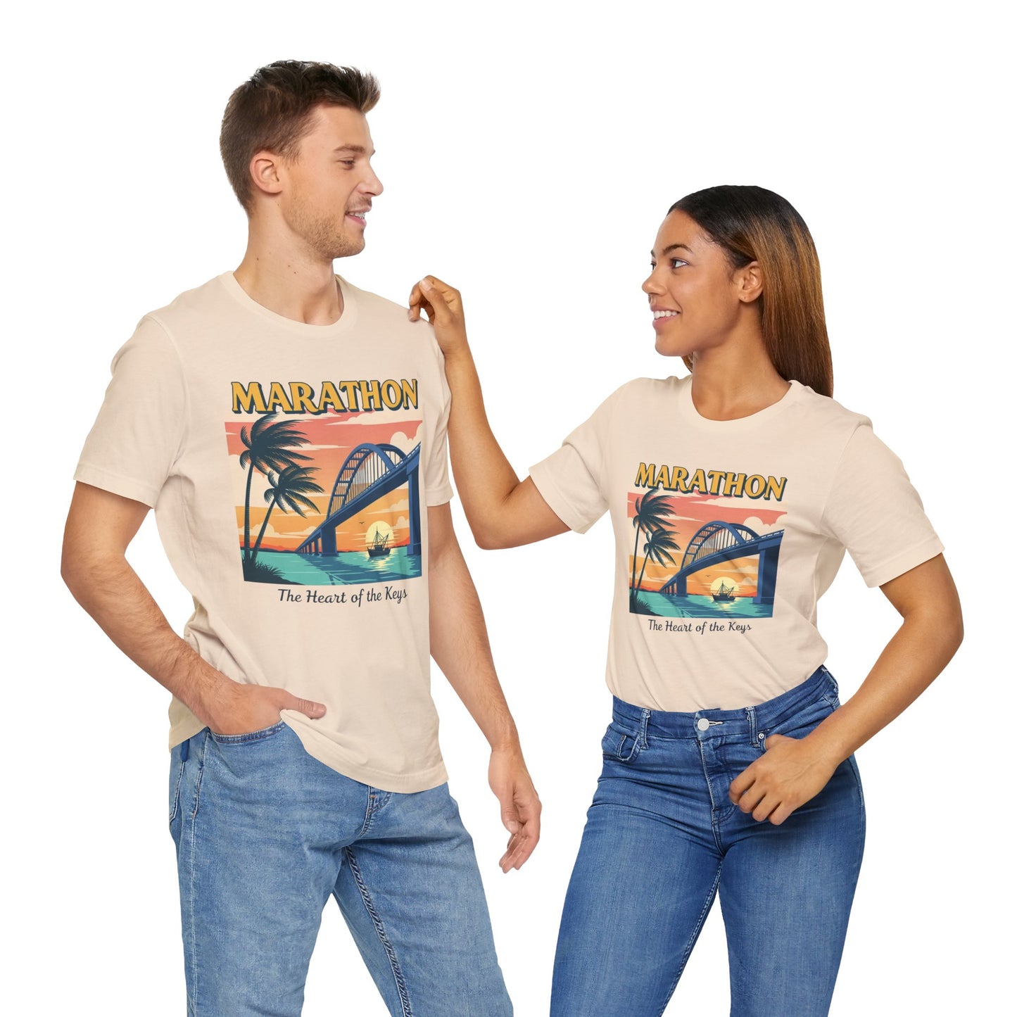 FLORIDA KEYS COLLECTION Marathon Sunset Graphic Tee - Unisex Jersey Short Sleeve T-Shirt