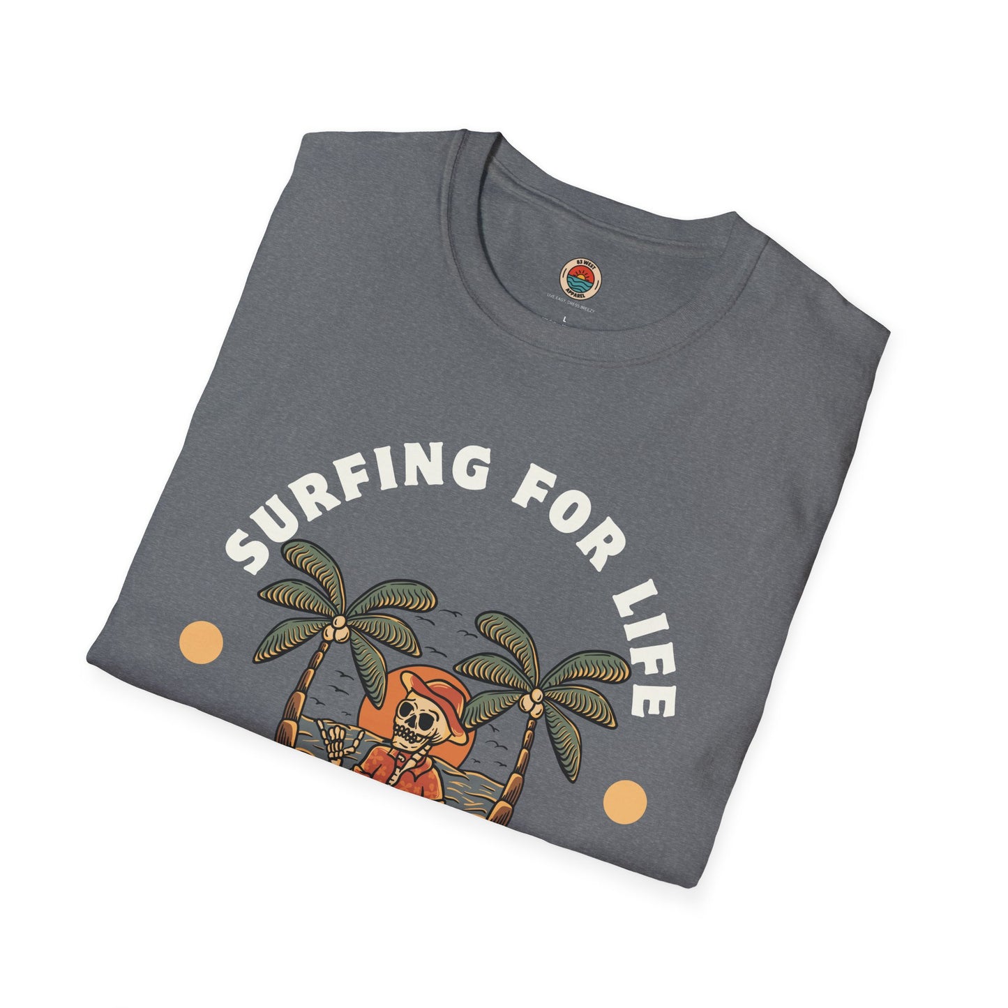 Surfing for Life Unisex Softstyle T-Shirt - Enjoy the Summer Time Graphic Tee