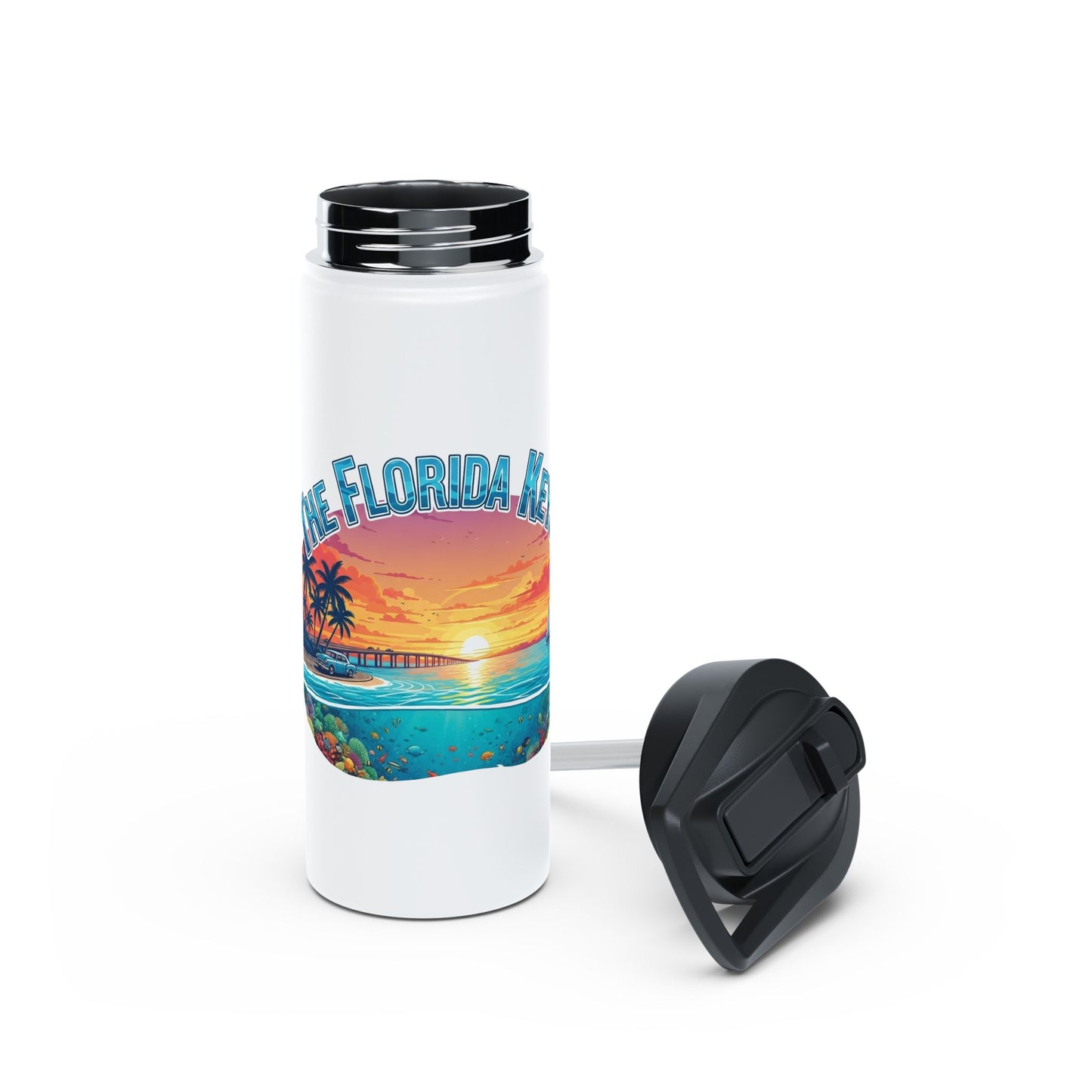Florida Keys Water Bottle, Florida Vibes for Hydration, Eco-Friendly Travel Mug