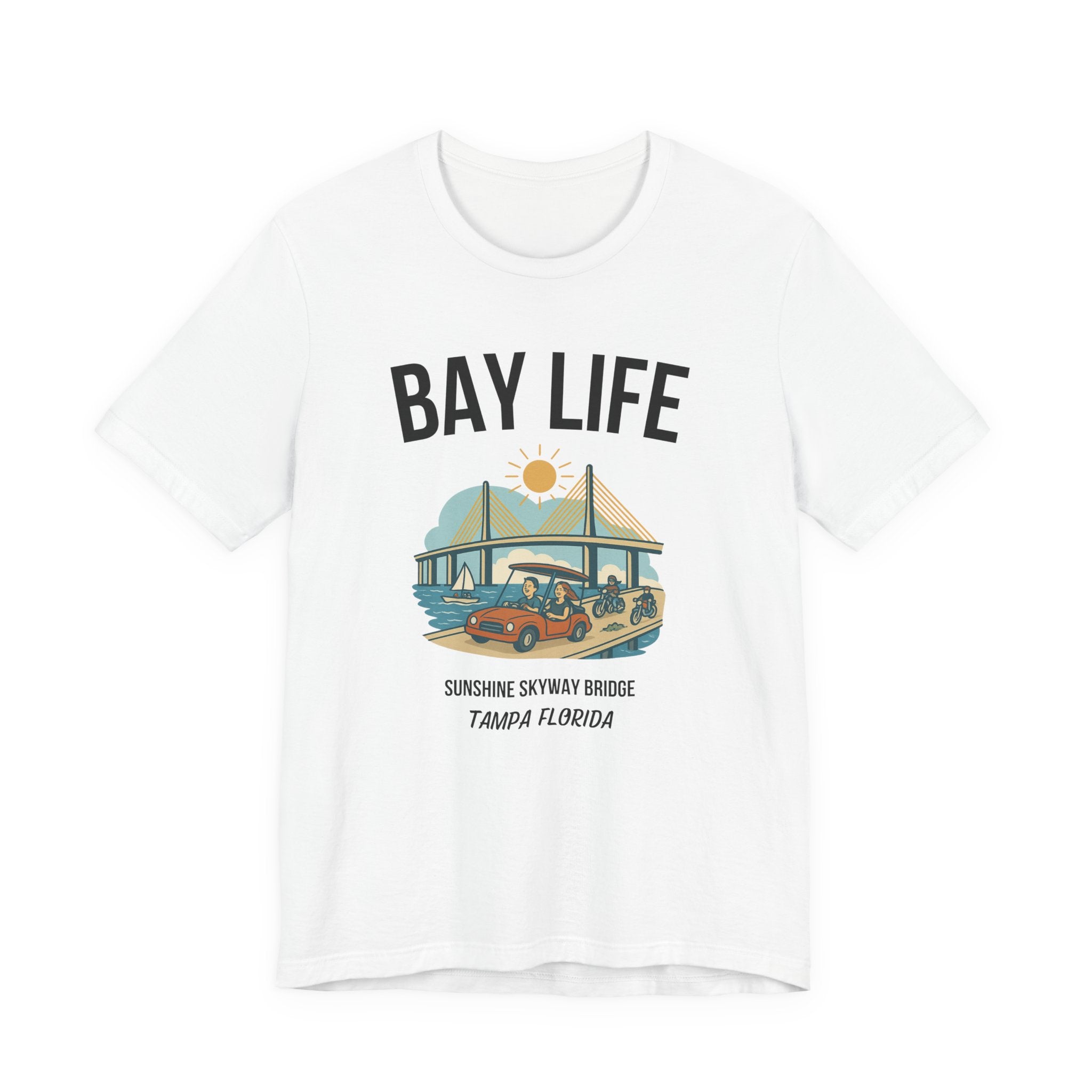 Bay Life Short Sleeve Tee, Ocean Vibes T-Shirt, Summer Shirt, Beach Lover's Top
