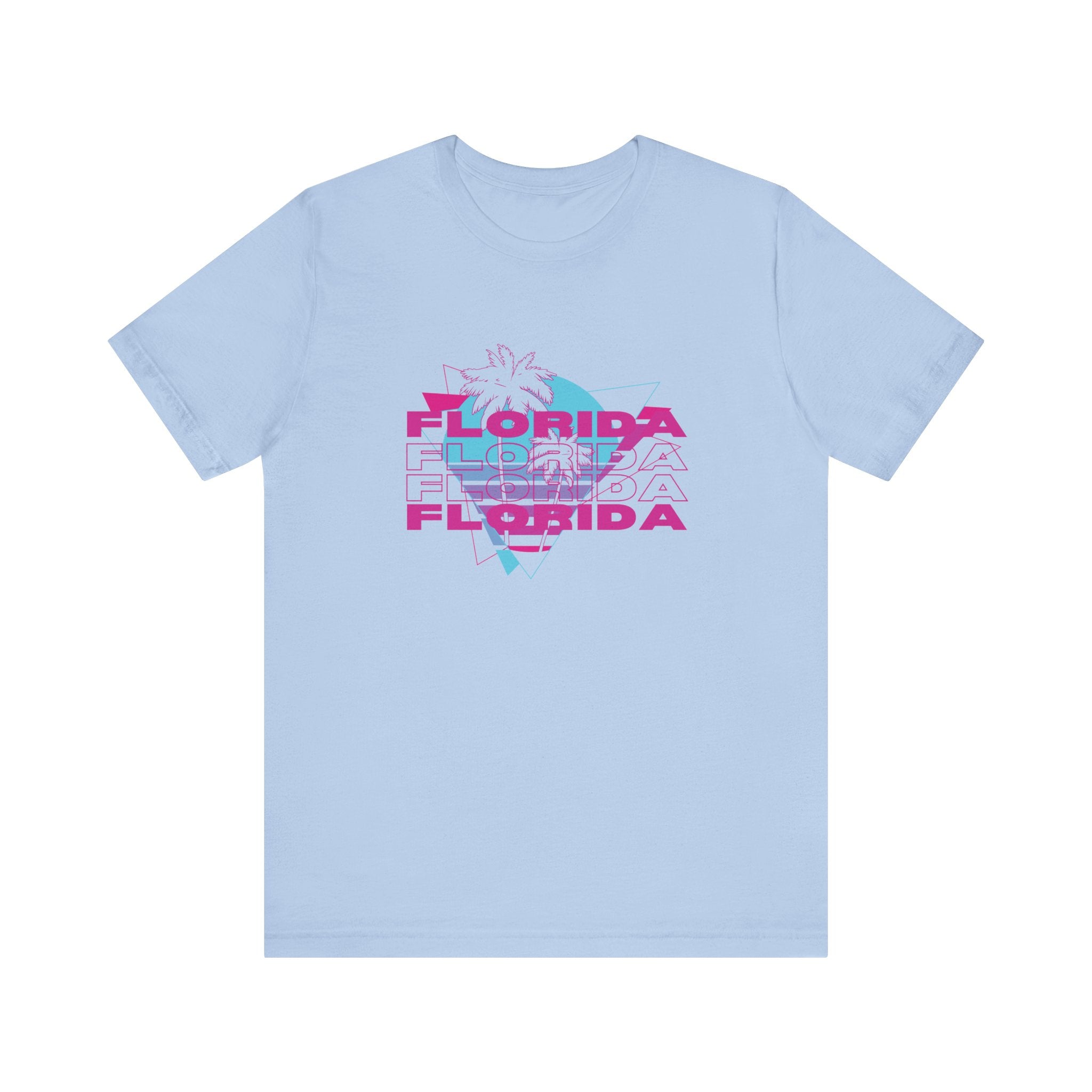 Florida Vibes Unisex Jersey Tee - Retro Design with Palm Tree