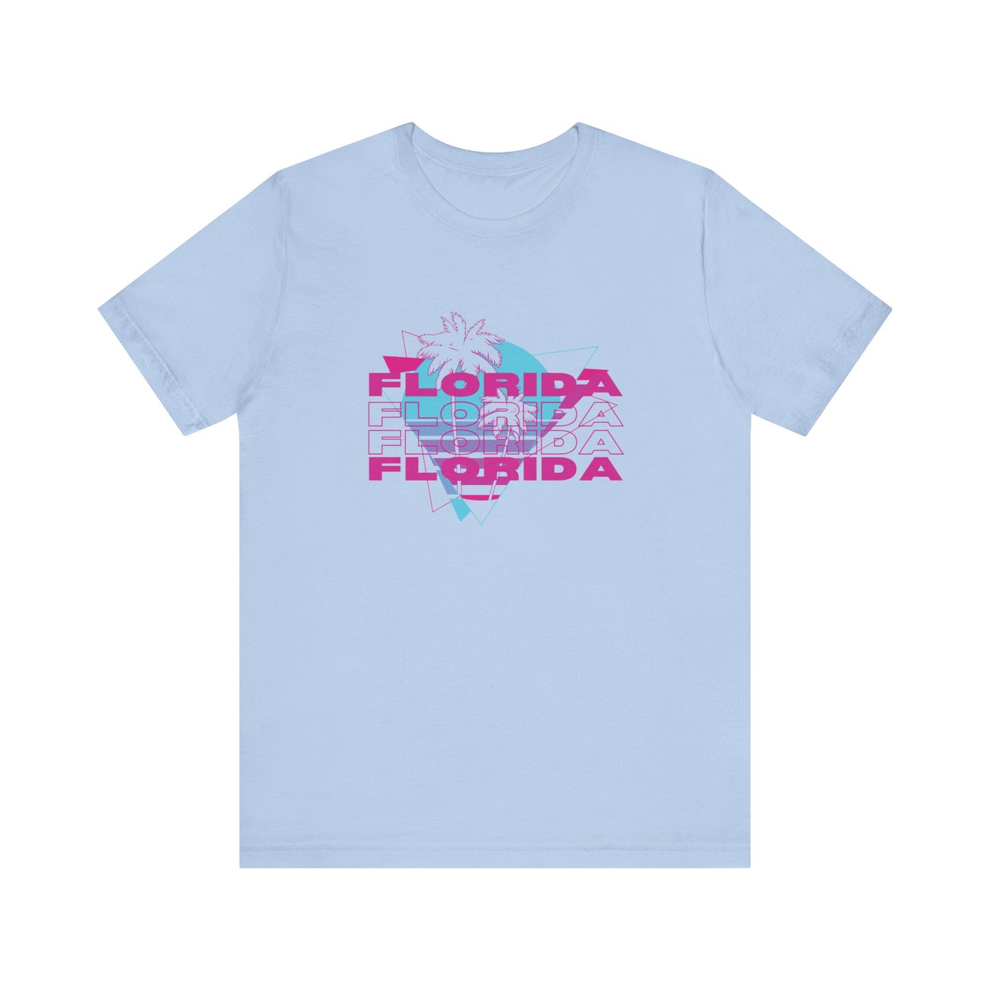 Florida Vibes Unisex Jersey Tee - Retro Design with Palm Tree