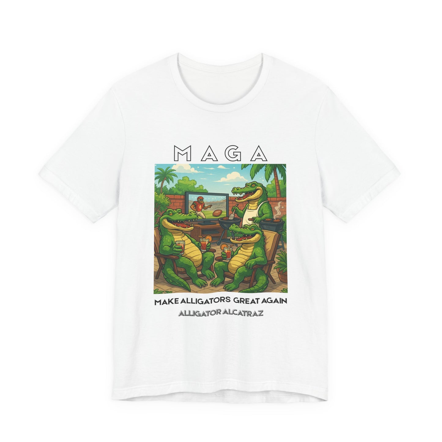 MAGA Make Alligators Great Again, Funny Animal Shirt, Quirky Graphic T-Shirt