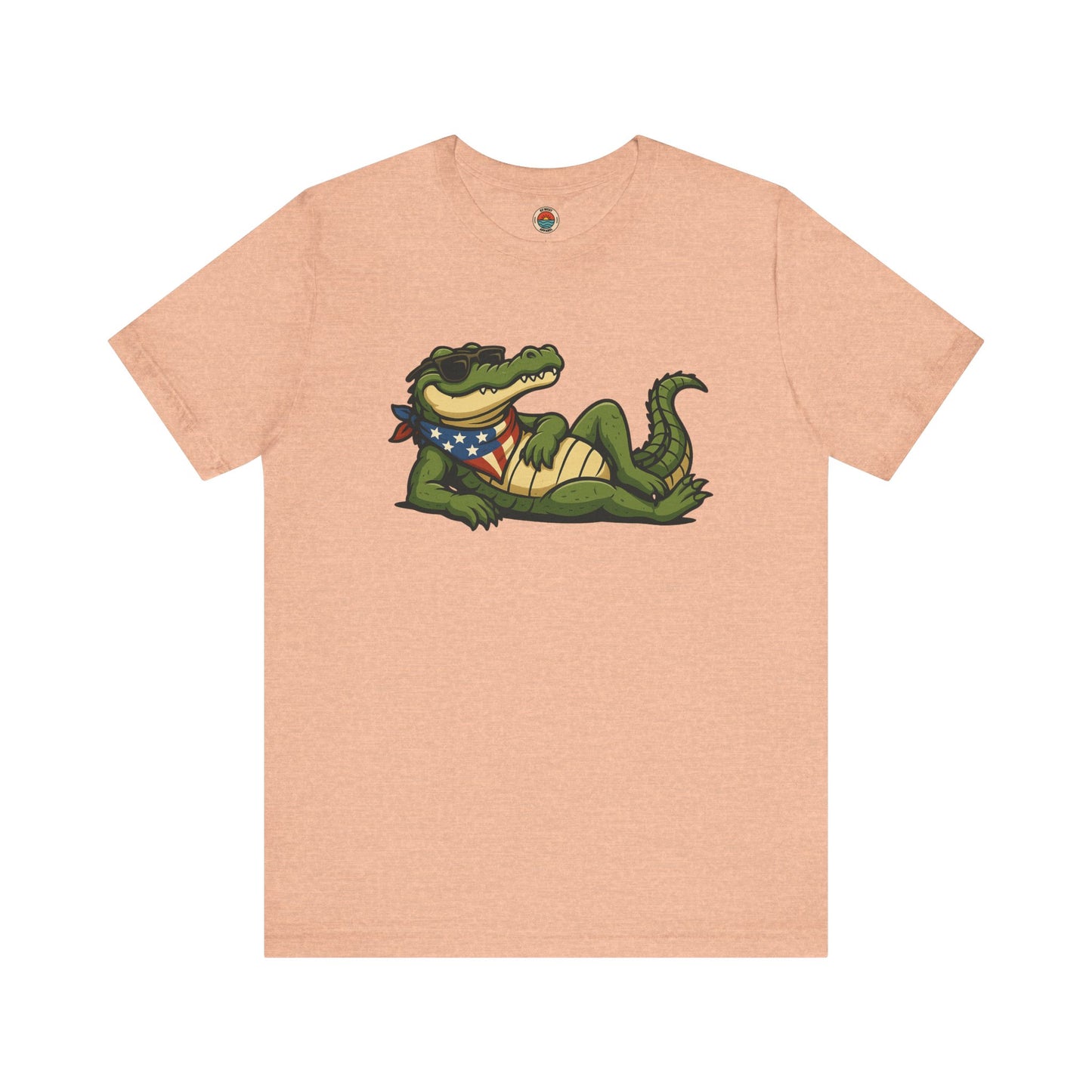 Crocodile Americana Tee: Fun Unisex T-Shirt for Summer