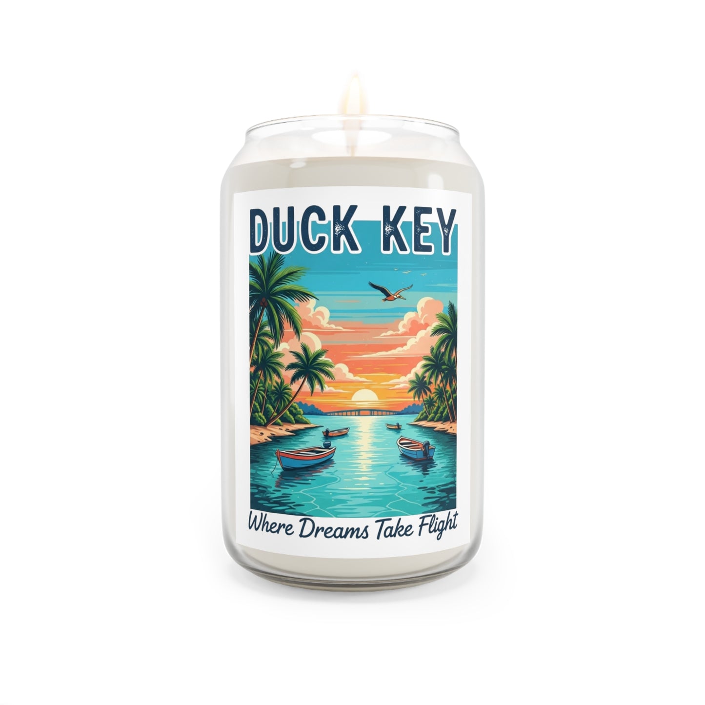 Tropical Scented Candle - Duck Key, Beach Vibes, Aromatherapy Gift, Home Decor, Relaxation, Summer Escape