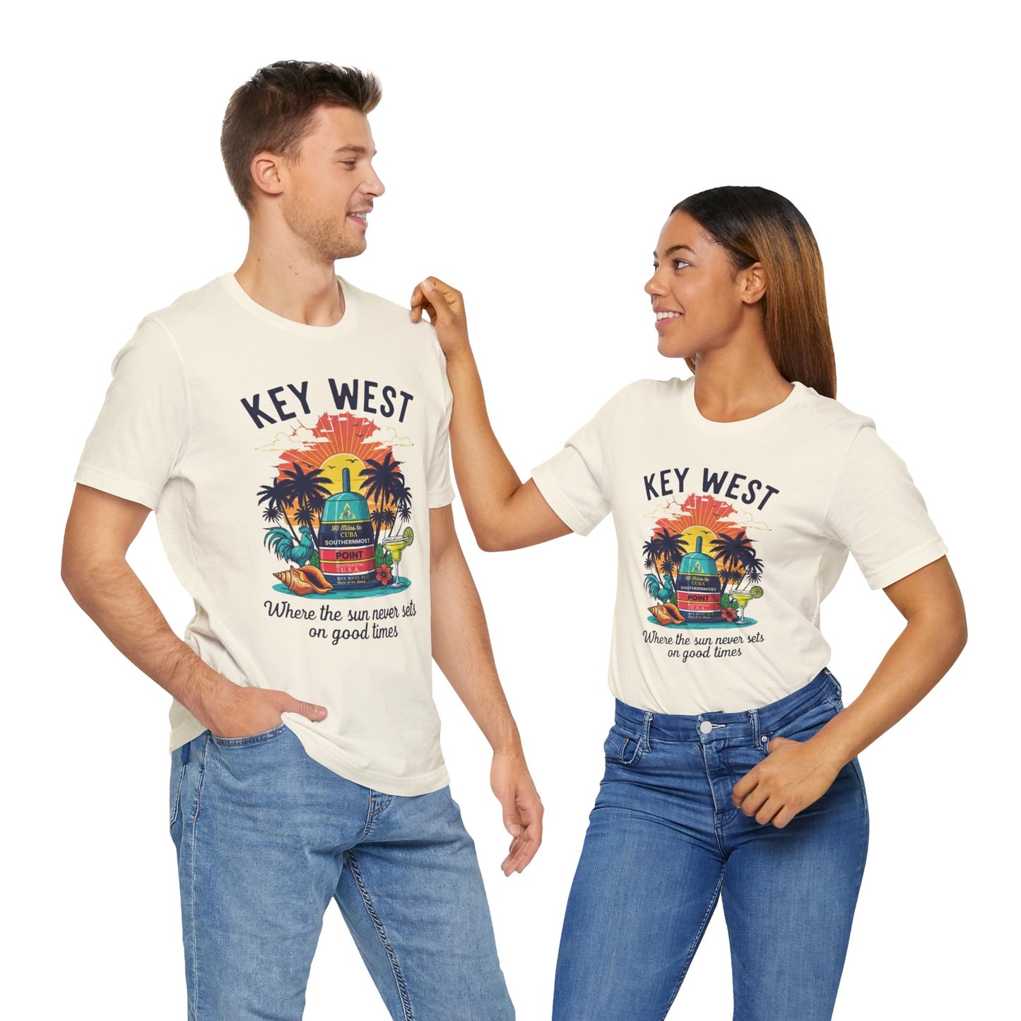 FLORIDA KEYS COLLECTION Key West Sunset Tee, Unisex Jersey T-Shirt, Beach Vibes Shirt