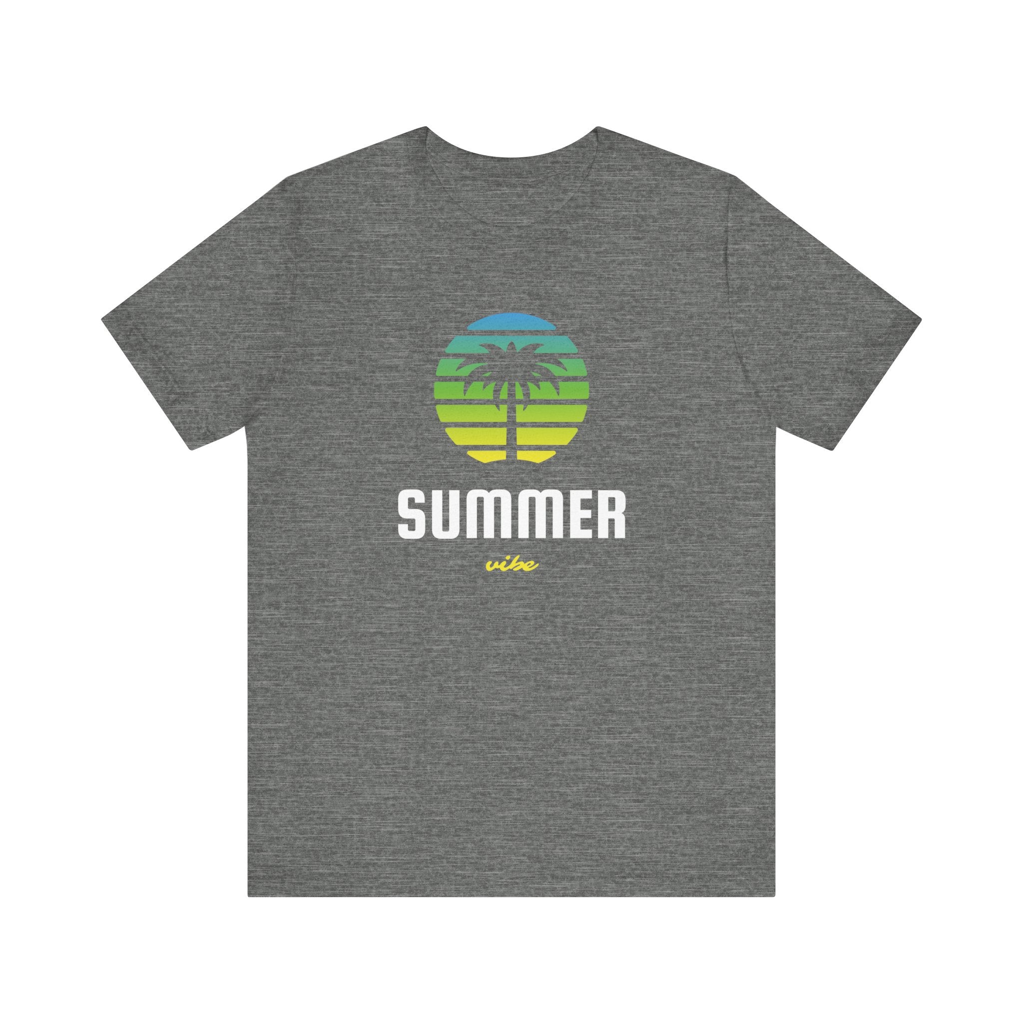 Summer Vibe Unisex Jersey Tee - Retro Palm Tree Graphic Shirt
