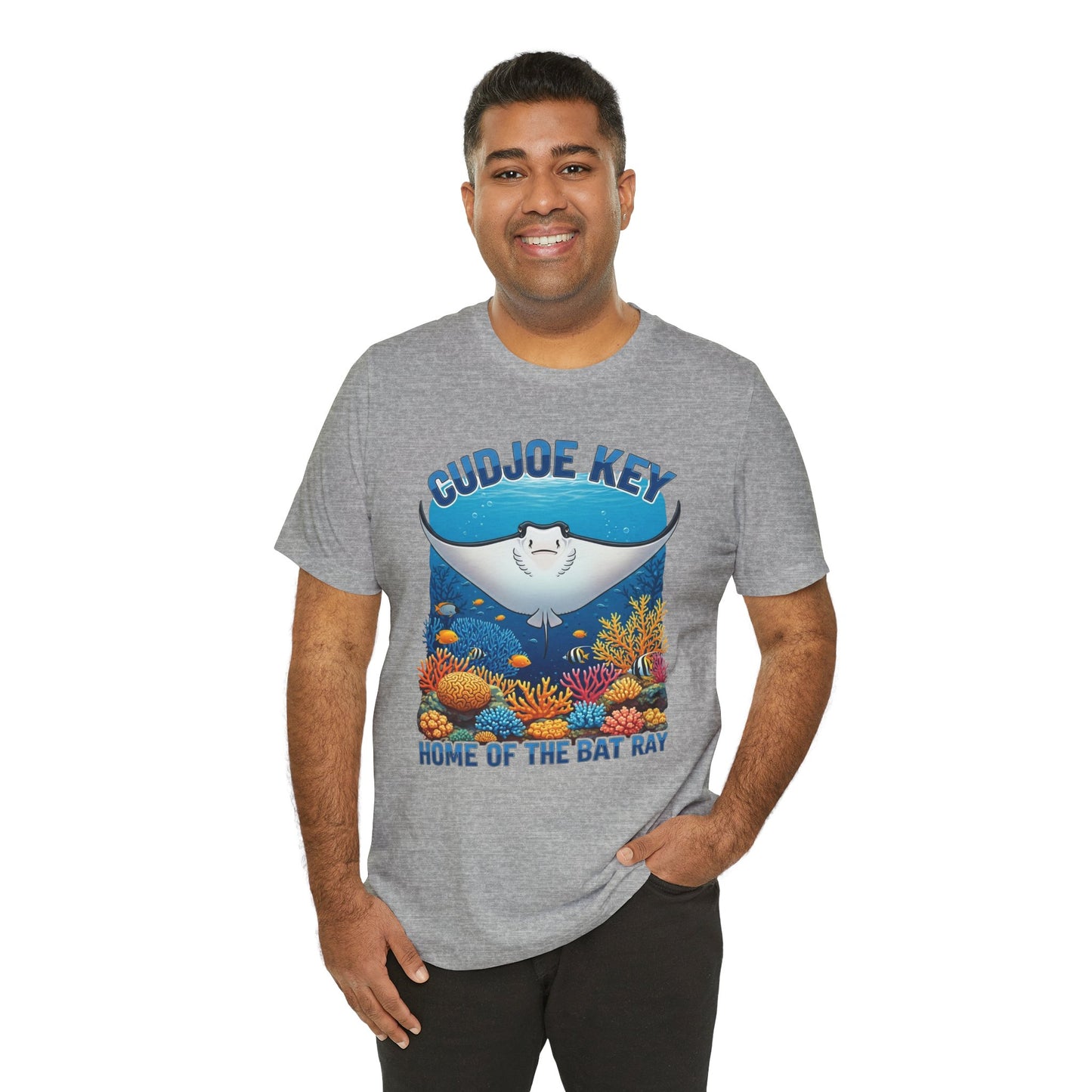 FLORIDA KEYS COLLECTION Cudjoe Key Bat Ray Tee, Unisex Graphic T-Shirt, Beach Apparel