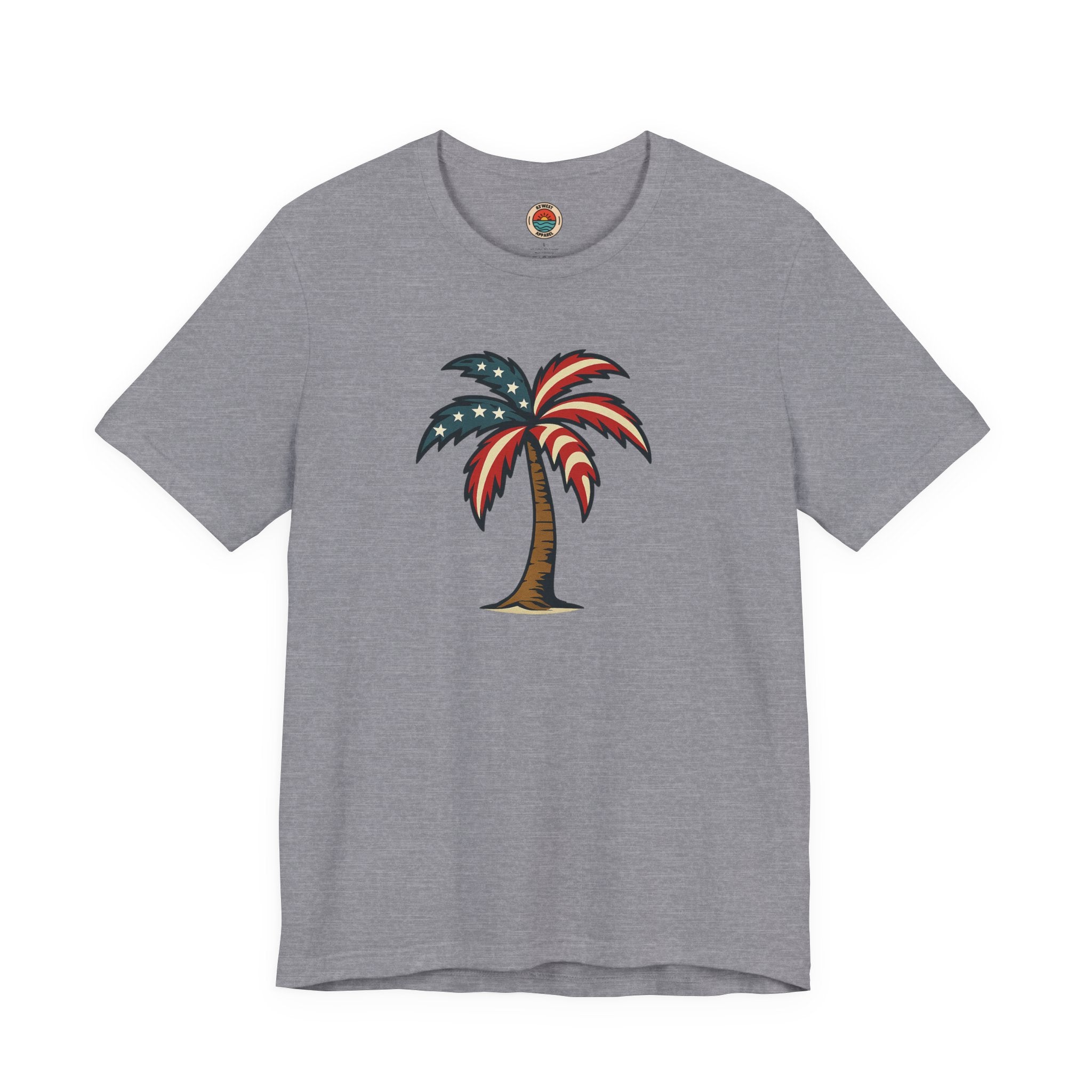 Patriotic Palm Tree Tee, Summer Shirt, Unisex Graphic Tee