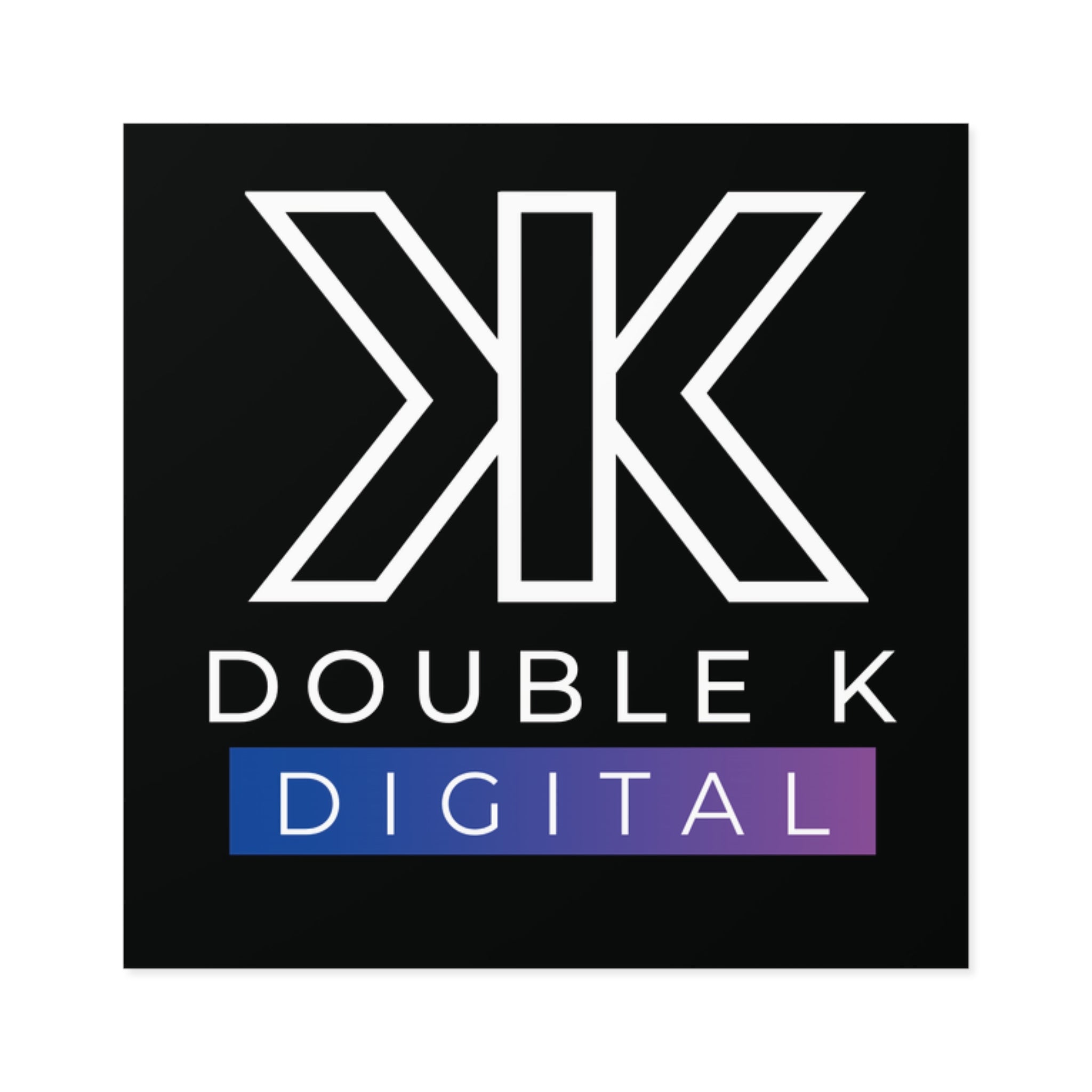 Double K Media Logo Square Sticker