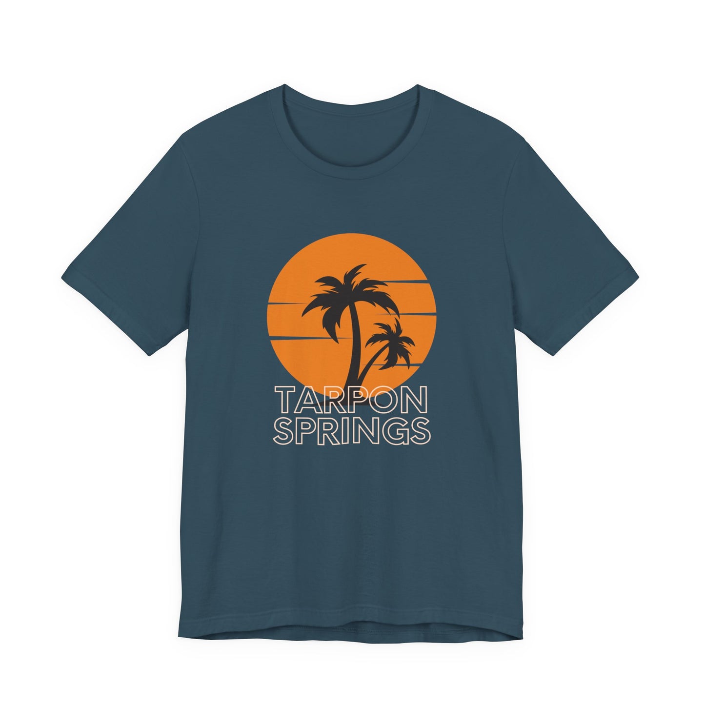 Tarpon Springs Sunset T-Shirt - Unisex Jersey Tee with Palm Trees