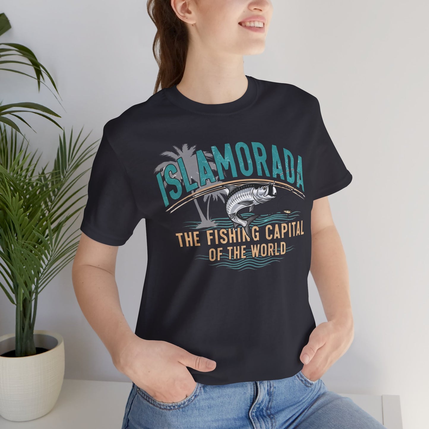 FLORIDA KEYS COLLECTION Islamorada Fishing Capital Tee, Unisex Fishing Shirt, Casual Beach Wear, Summer Vacation Top, Gift for Anglers