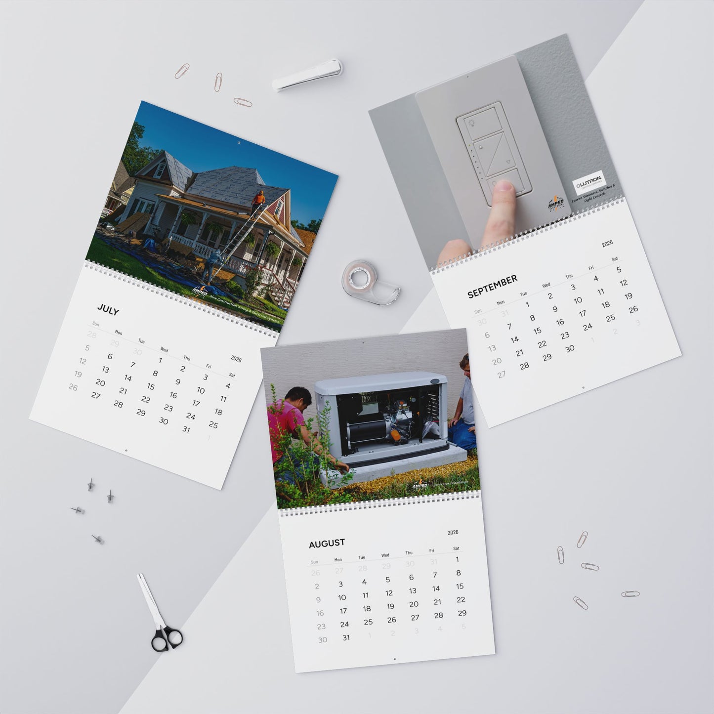 2026 Wall Calendar – AMPED Electrical Services Edition