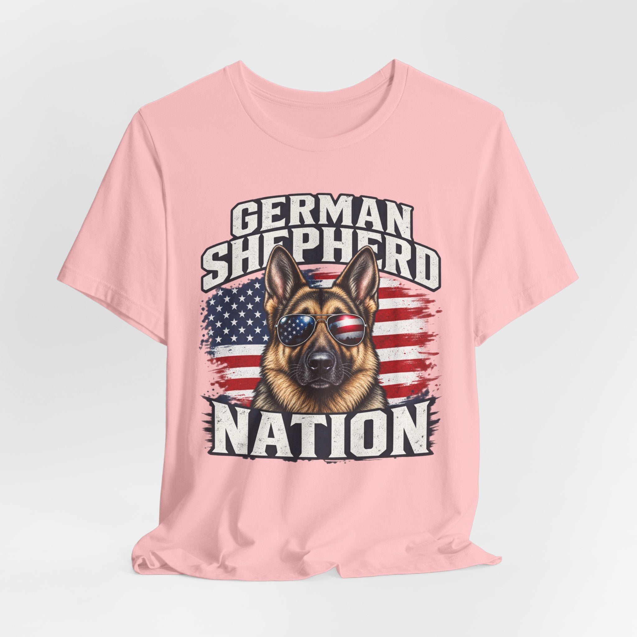 German Shepherd Nation T-Shirt – American Flag Dog Tee for Dog Lovers
