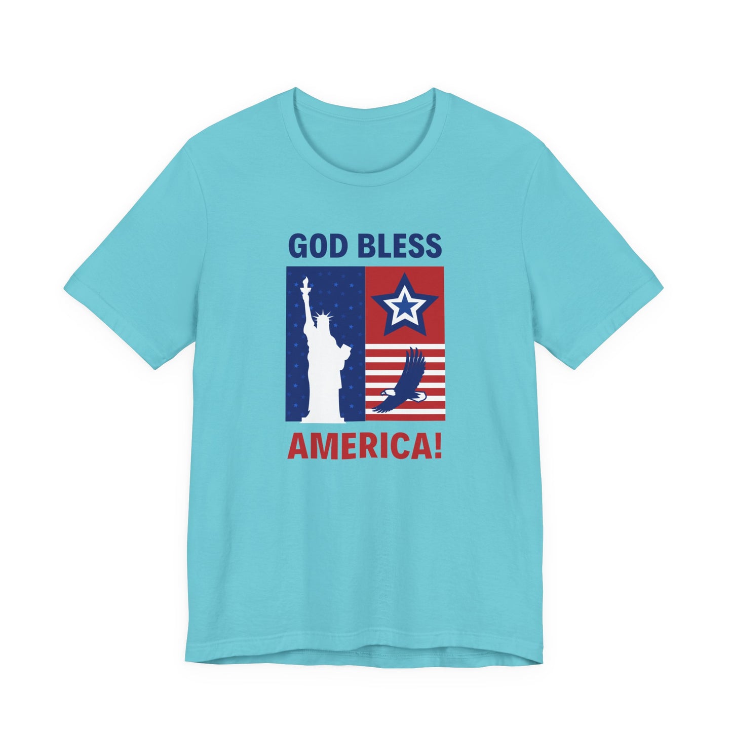 Patriotic Unisex Jersey Tee - 'God Bless America!' Design
