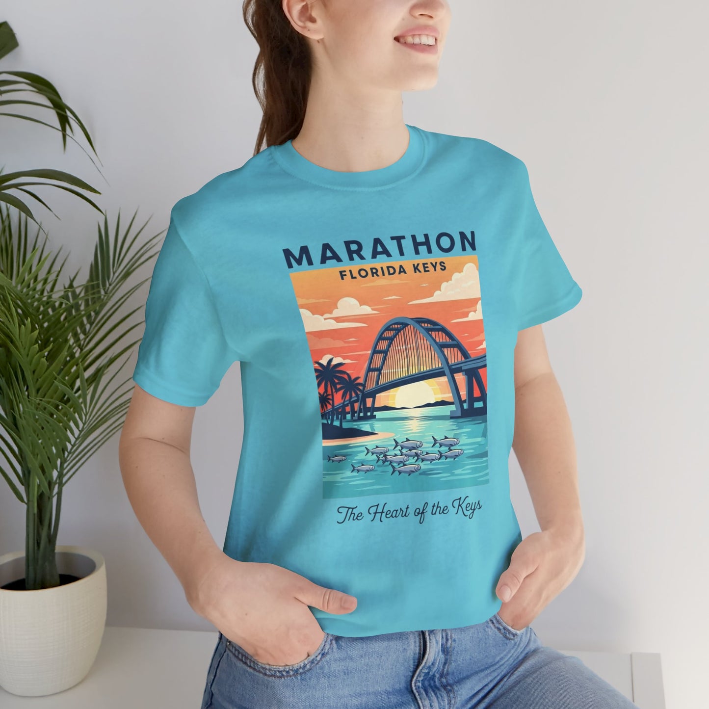 FLORIDA KEYS COLLECTION Florida Keys Marathon Tee, Vintage Beach Shirt, Summer Travel Tee, Vacation Gift, Unisex Graphic T-Shirt