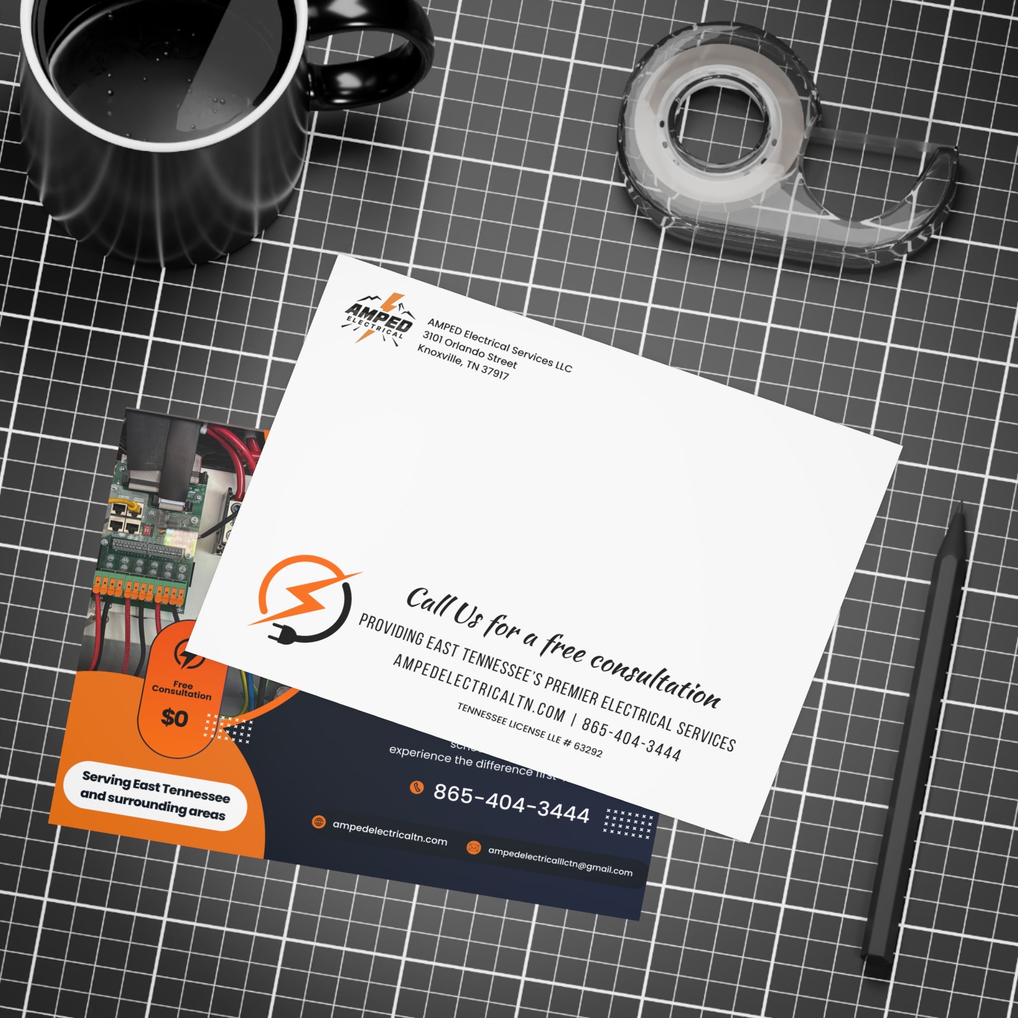 AMPED ELECTRICAL Postcard Bundle Set, Perfect for Business Promotions