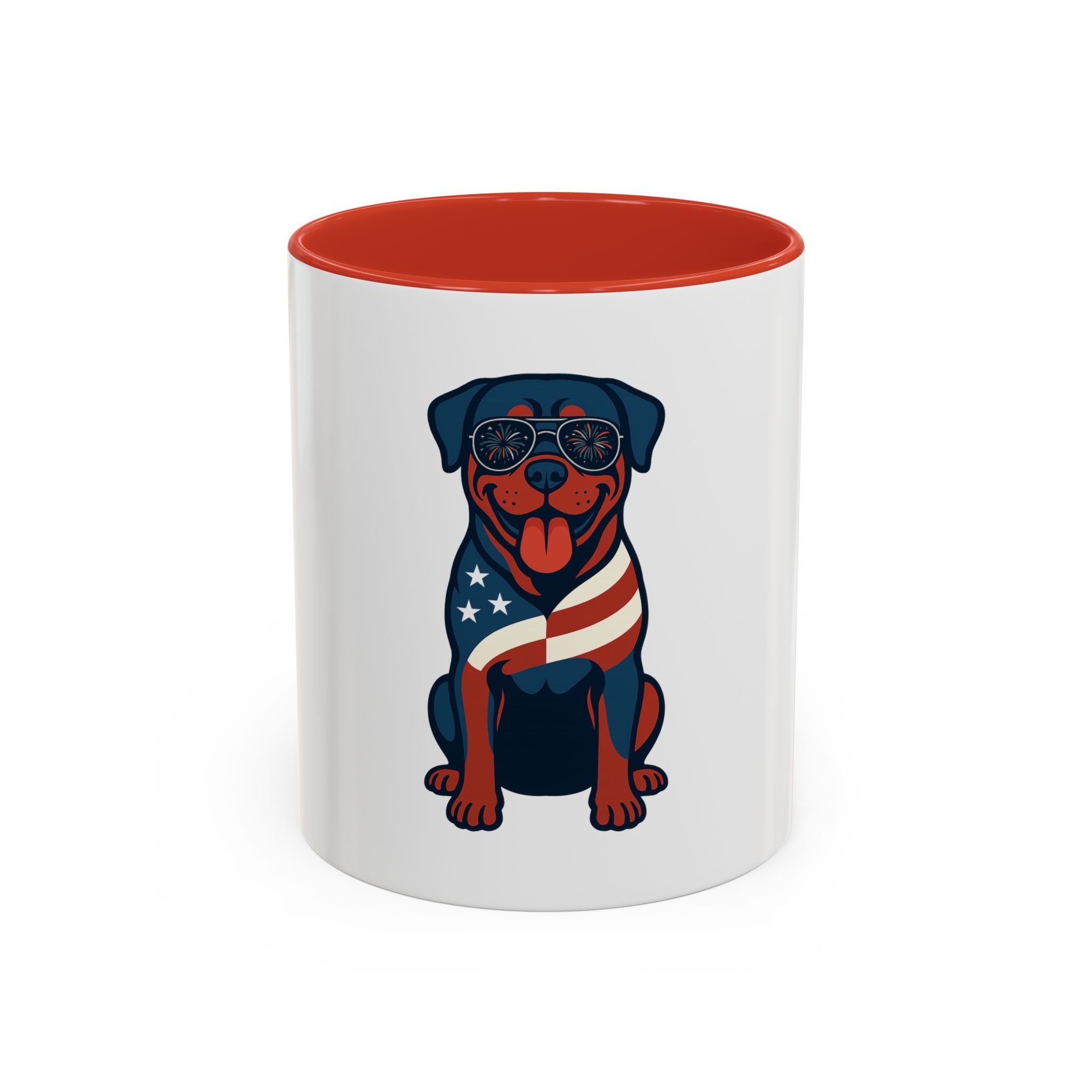 Patriotic Dog Mug, Rottweiler Coffee Cup, Cute Pet Lover Gift