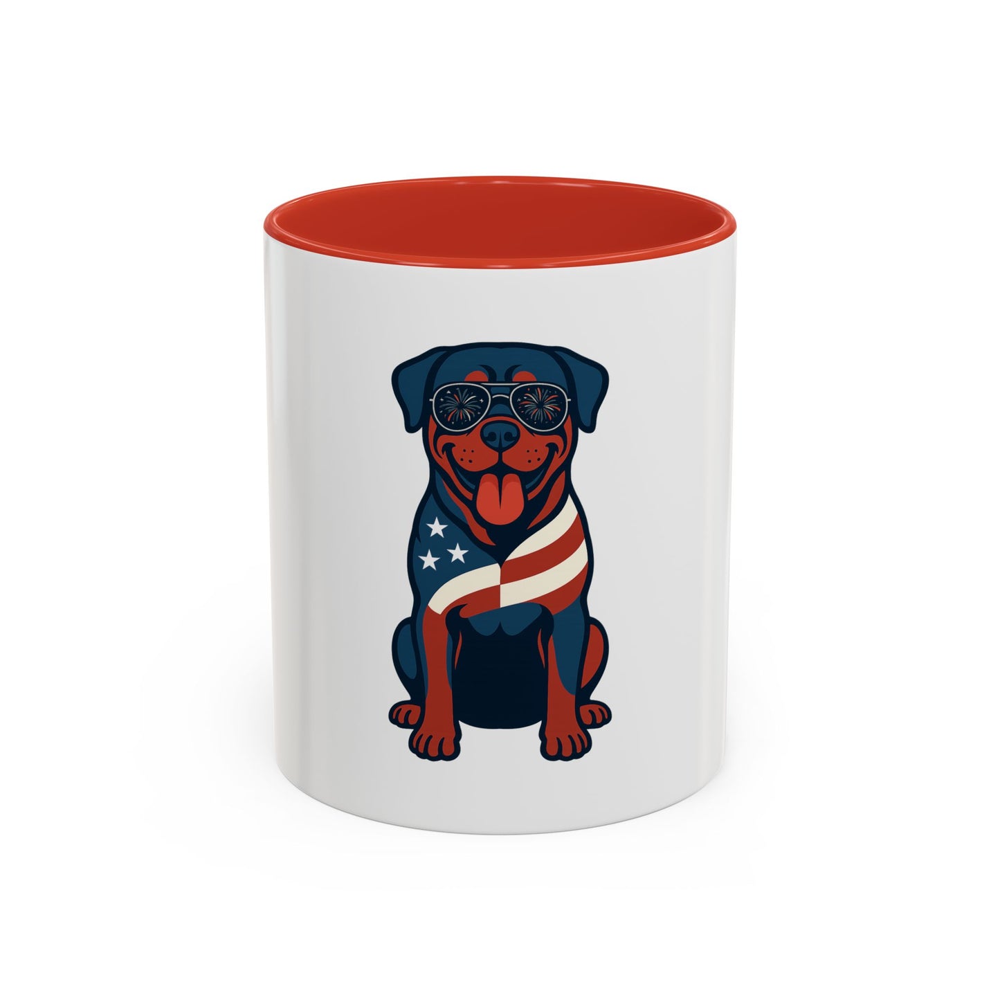 Patriotic Dog Mug, Rottweiler Coffee Cup, Cute Pet Lover Gift