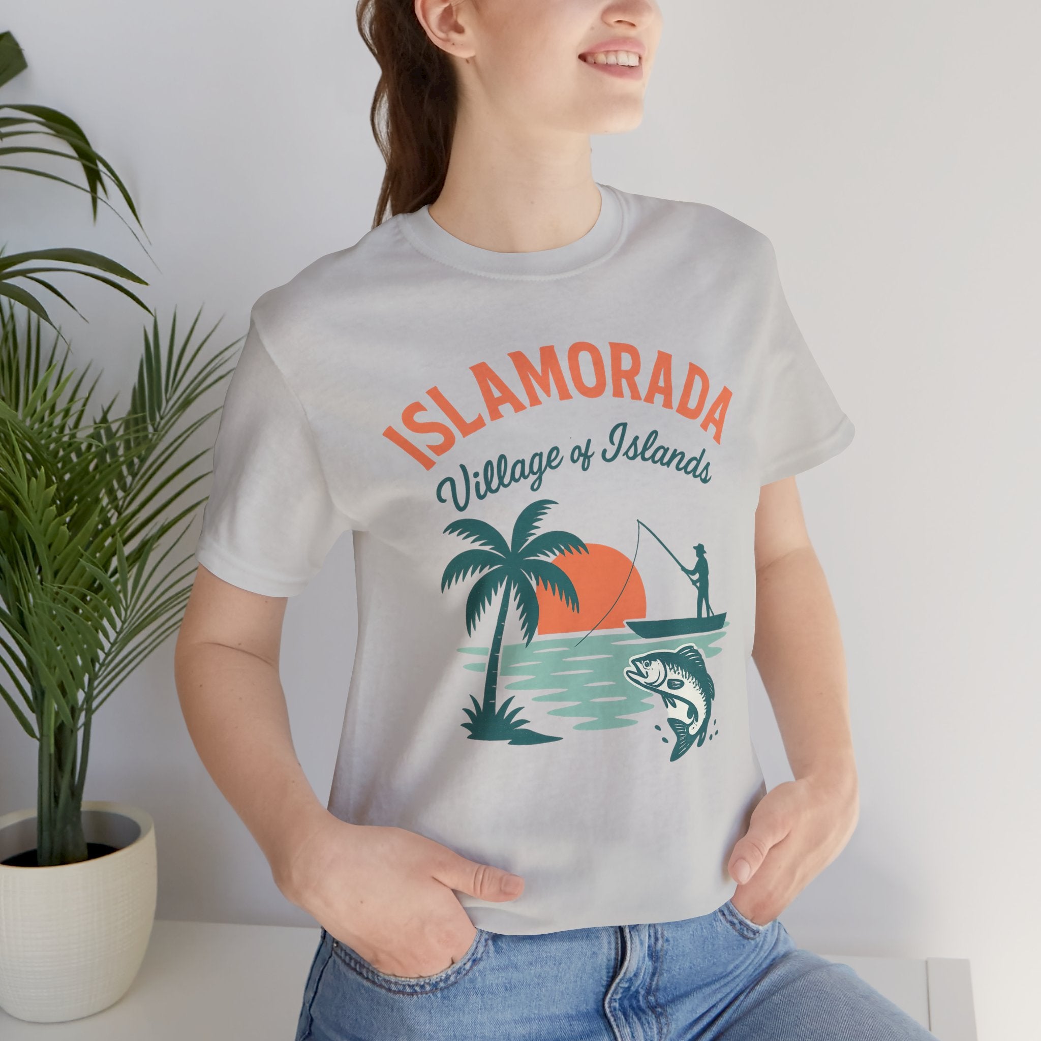 FLORIDA KEYS COLLECTION Islamorada Sunset Fishing Tee, Relaxed Beachwear, Gift for Fishermen, Casual Summer Shirt