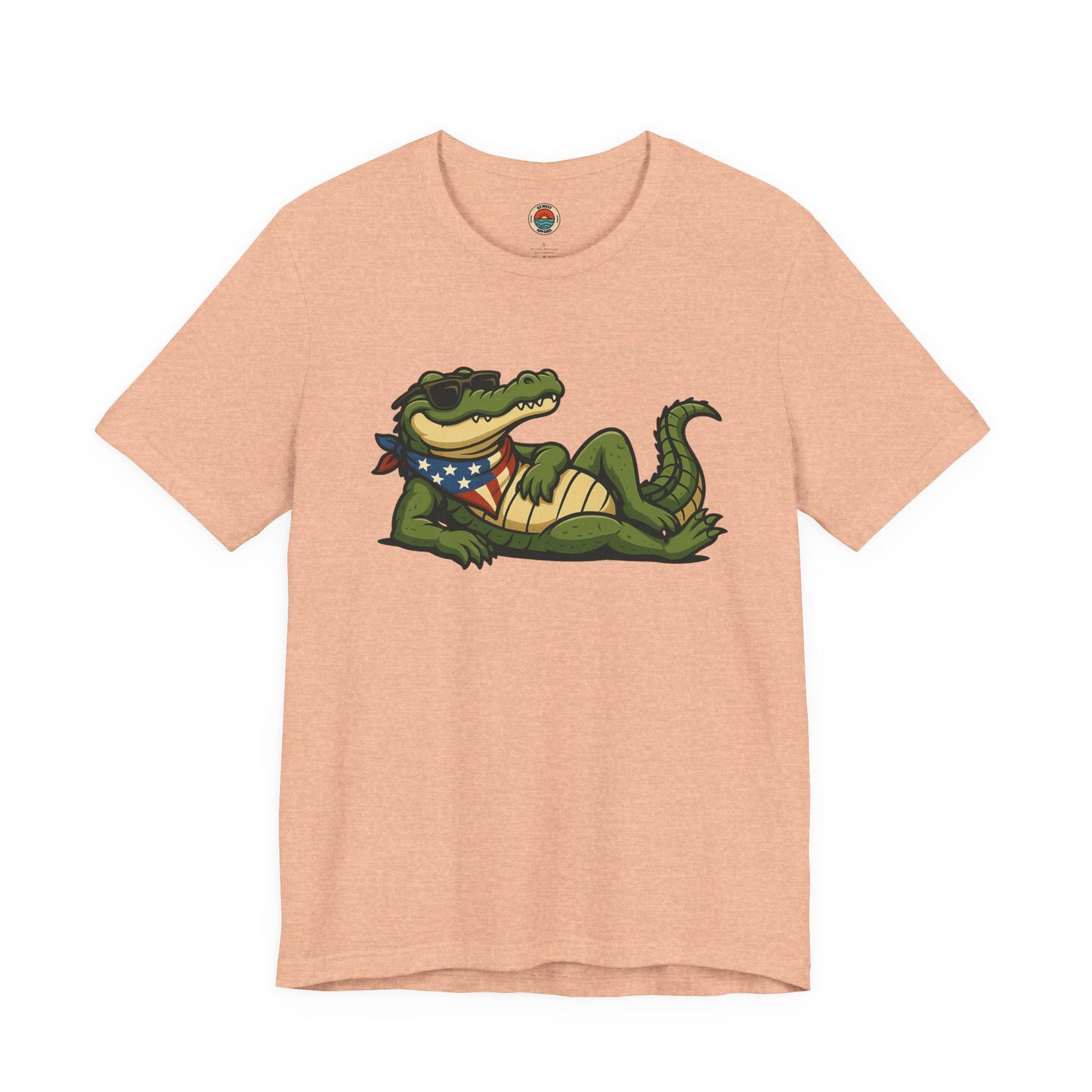 Crocodile Americana Tee: Fun Unisex T-Shirt for Summer