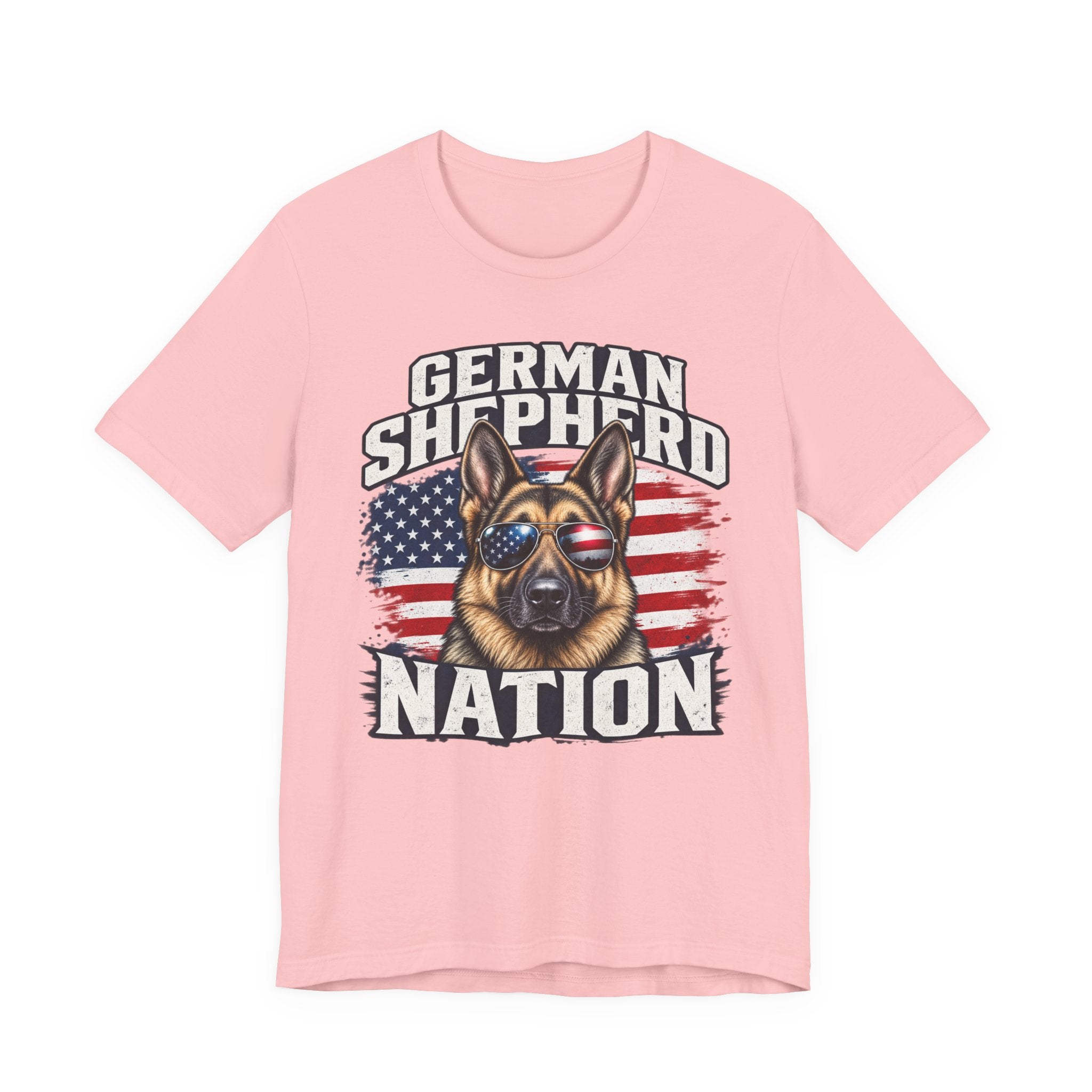German Shepherd Nation T-Shirt – American Flag Dog Tee for Dog Lovers