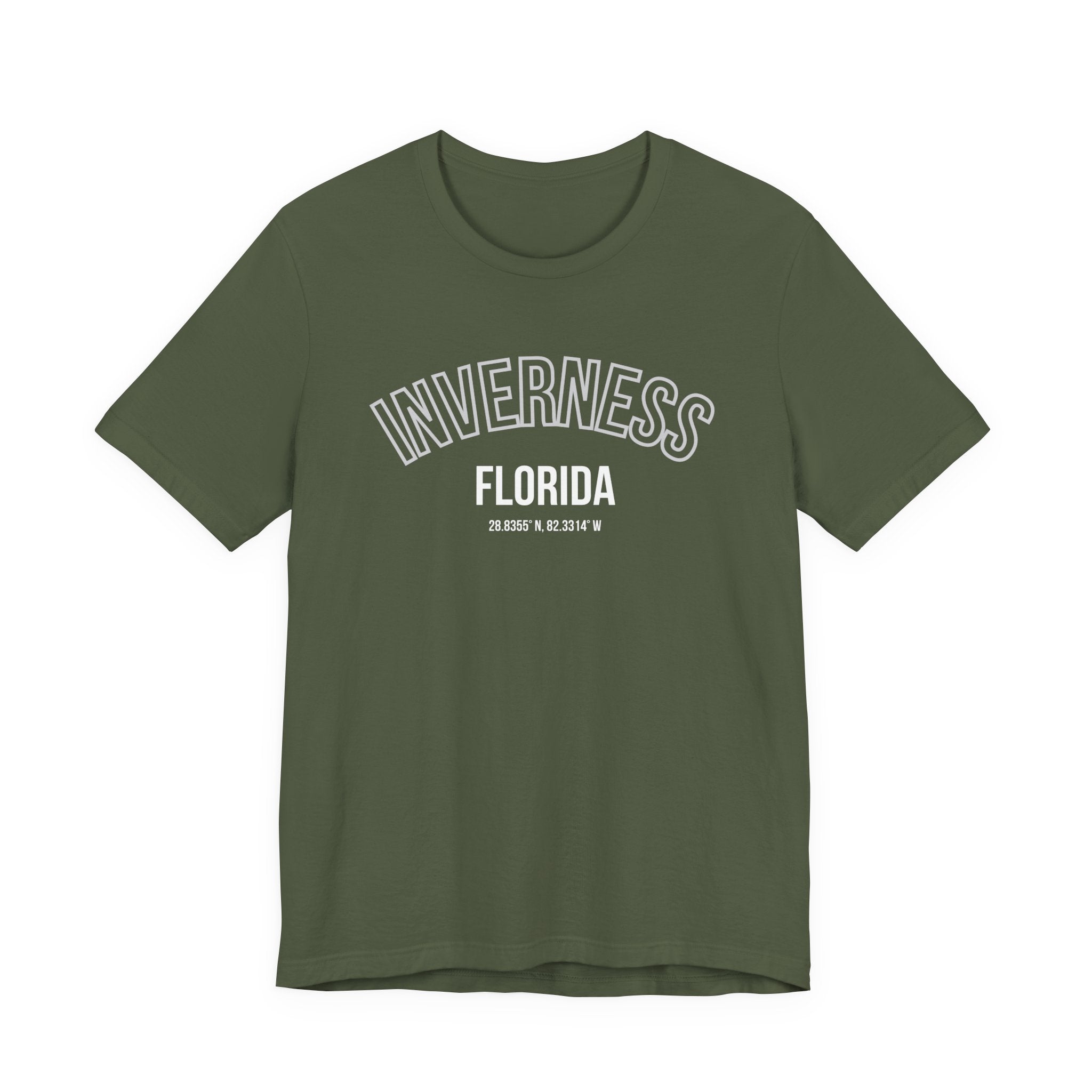 Inverness Florida Unisex Jersey Tee - Casual Coral Graphic Shirt
