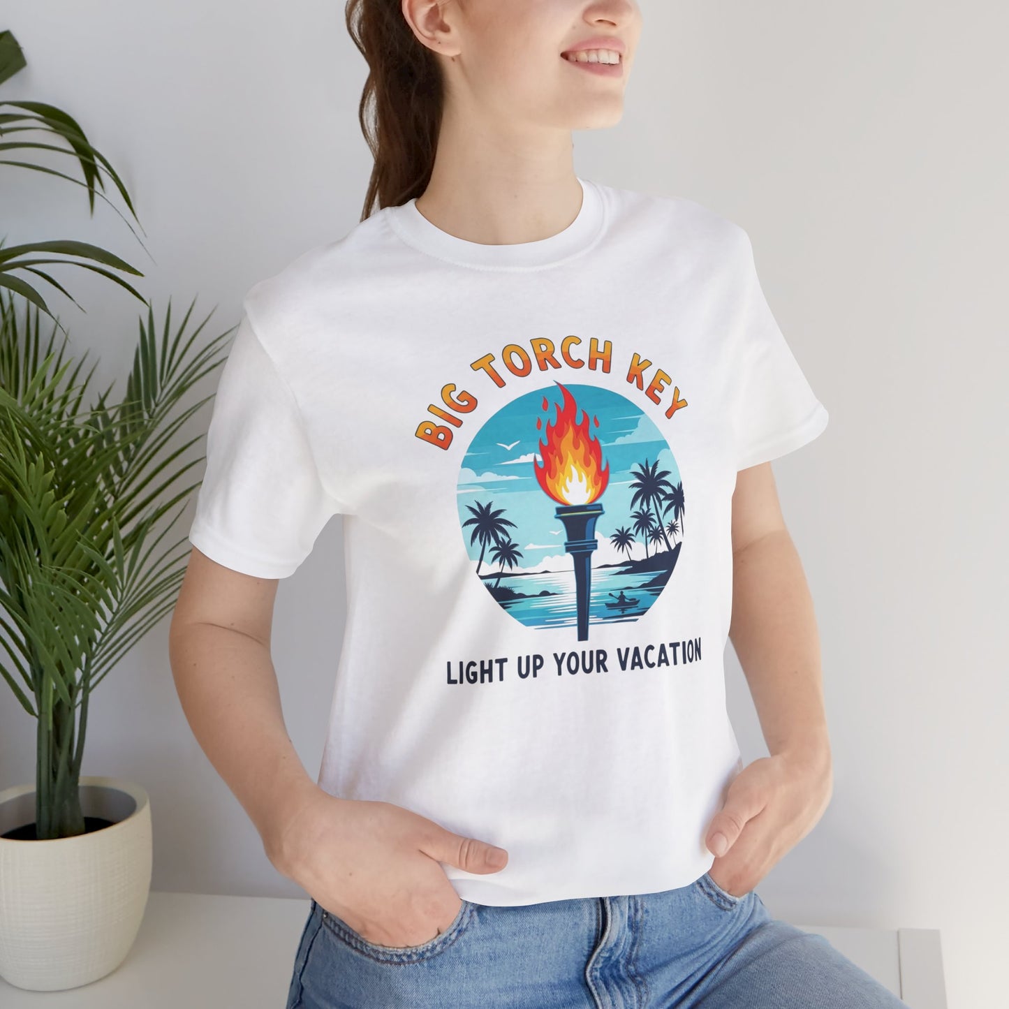 FLORIDA KEYS COLLECTION Big Torch Key Vacation Tee - Light Up Your Vacation, Casual Summer Shirt, Beachwear, Travel Gift, Unisex Graphic Tee