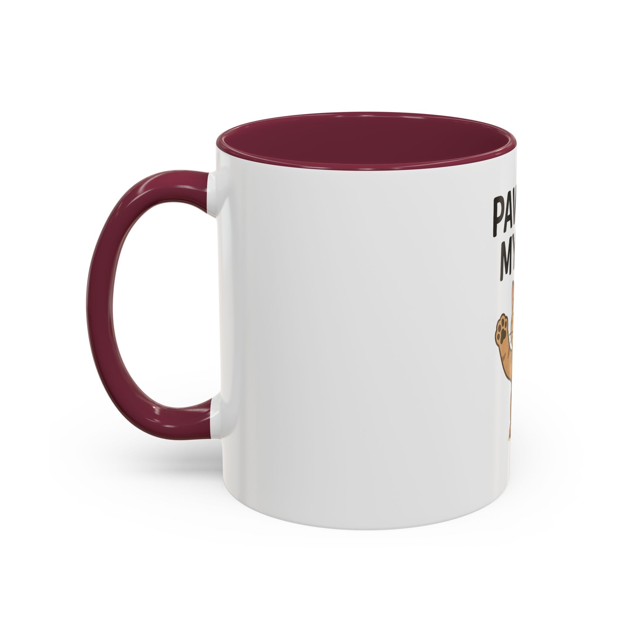 Funny Cat Mug - "Paws Off My Mug" - Colorful 11oz & 15oz Coffee Cup