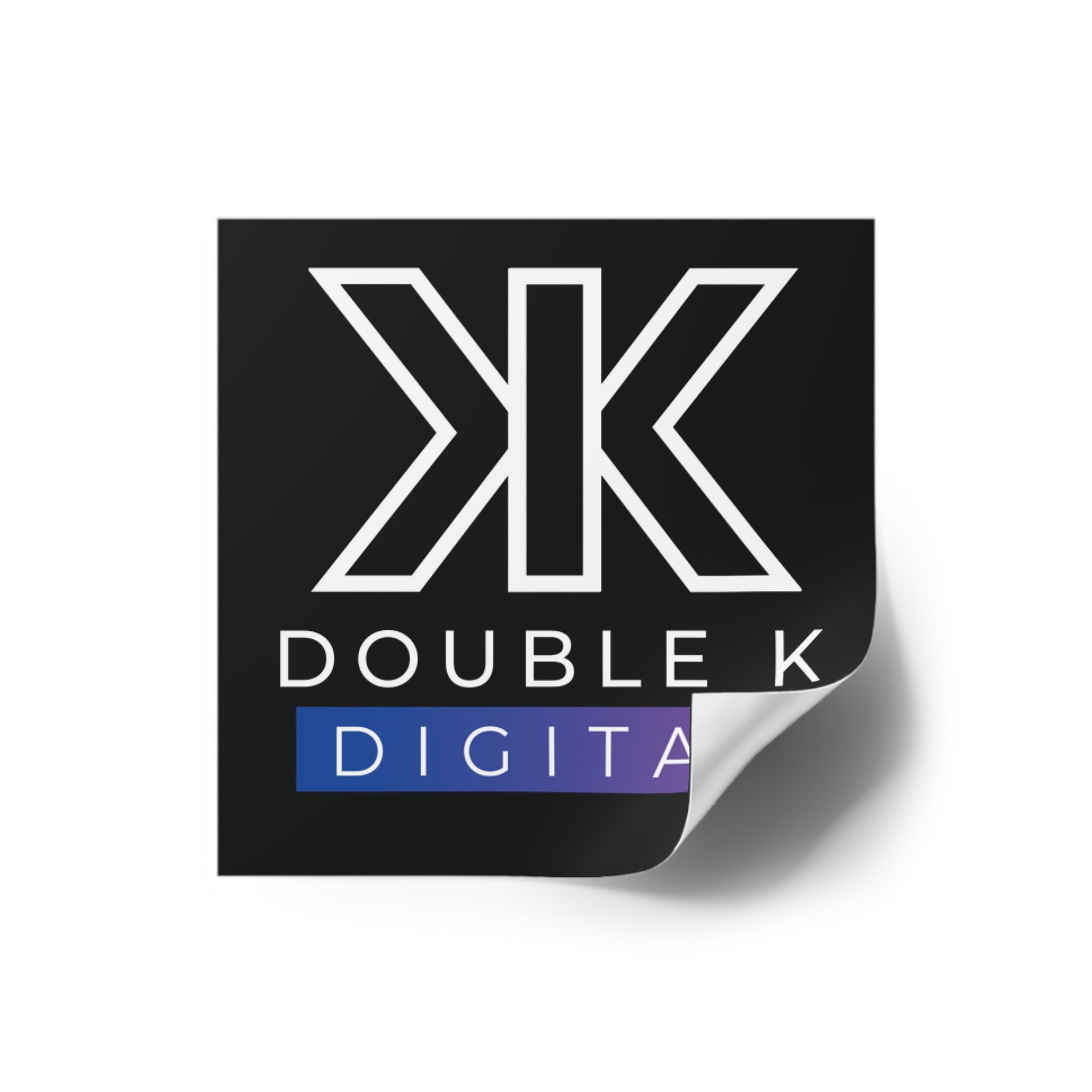 Double K Media Logo Square Sticker