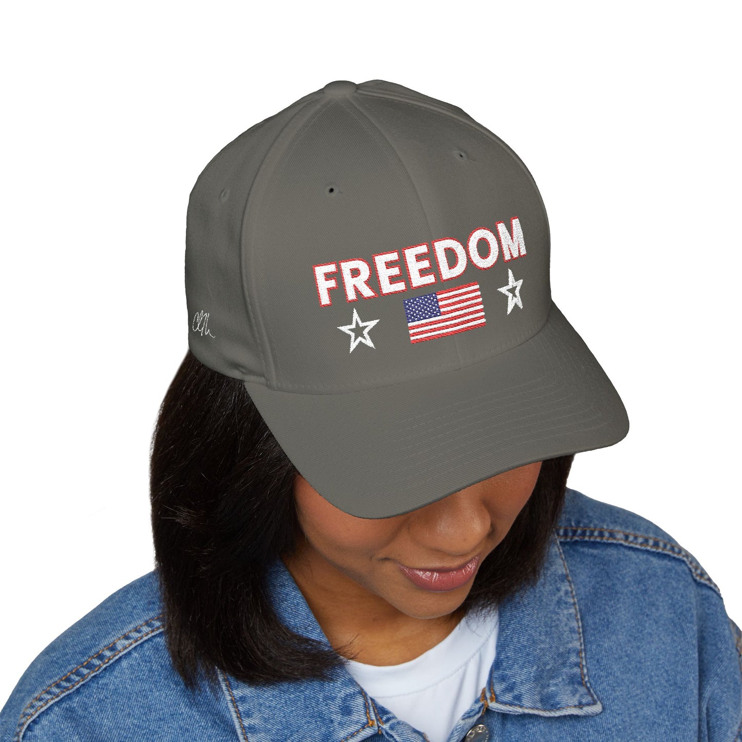 Patriotic Embroidered Cap | Freedom Isn't Free Hat, CK Signature