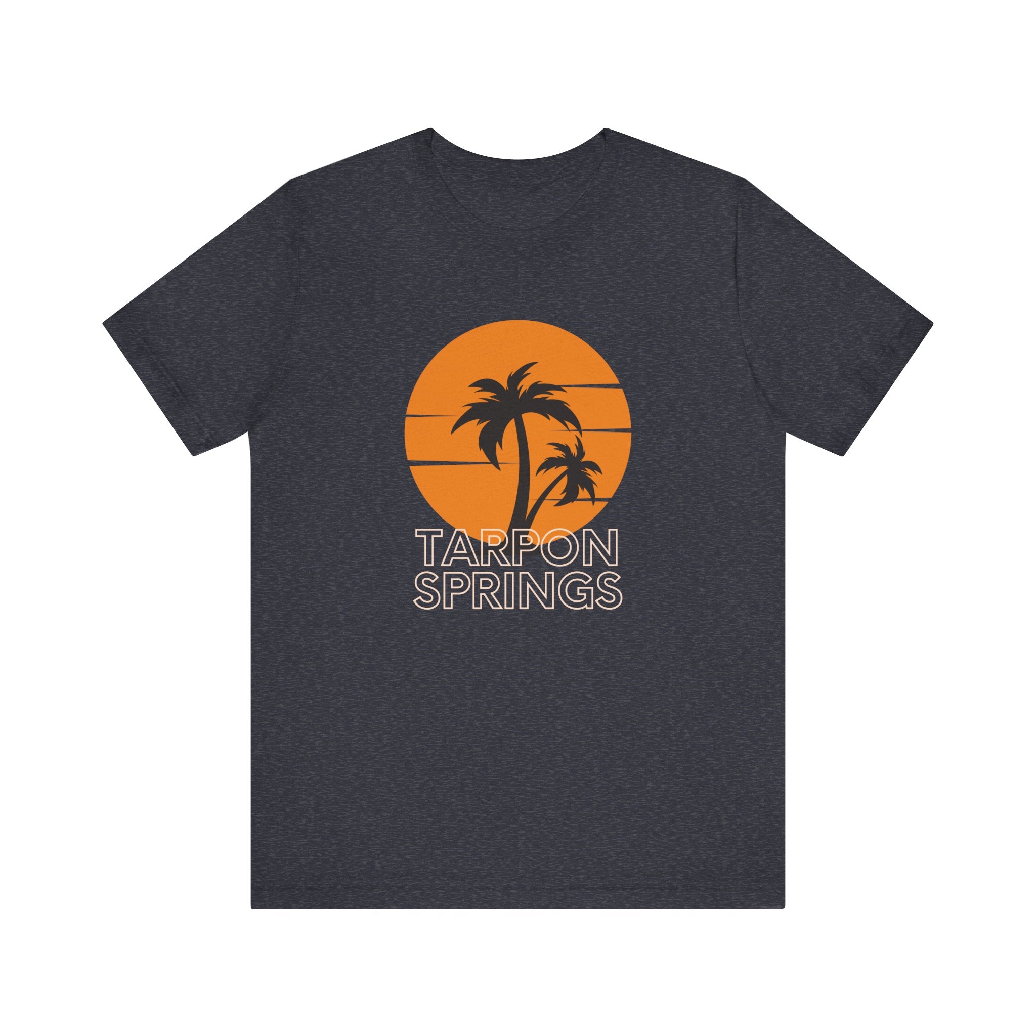 Tarpon Springs Sunset T-Shirt - Unisex Jersey Tee with Palm Trees