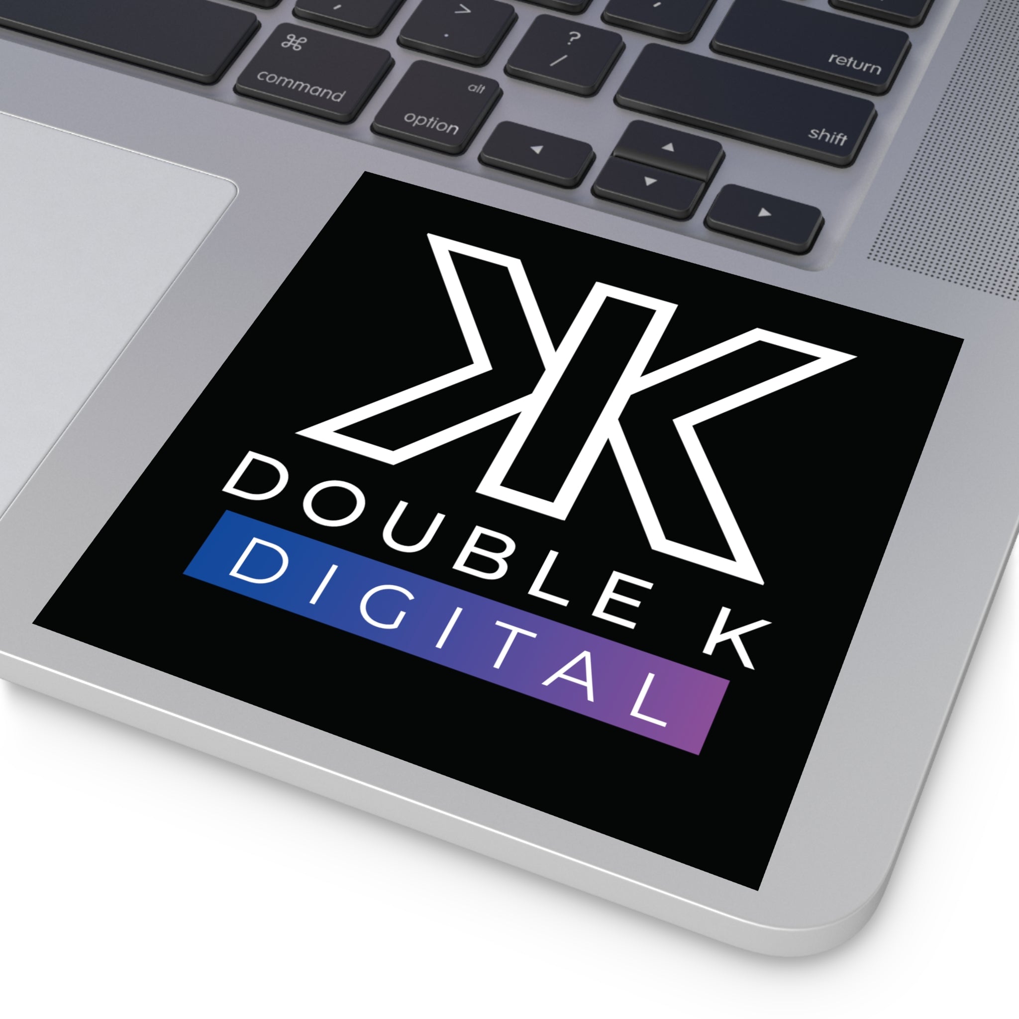 Double K Media Logo Square Sticker