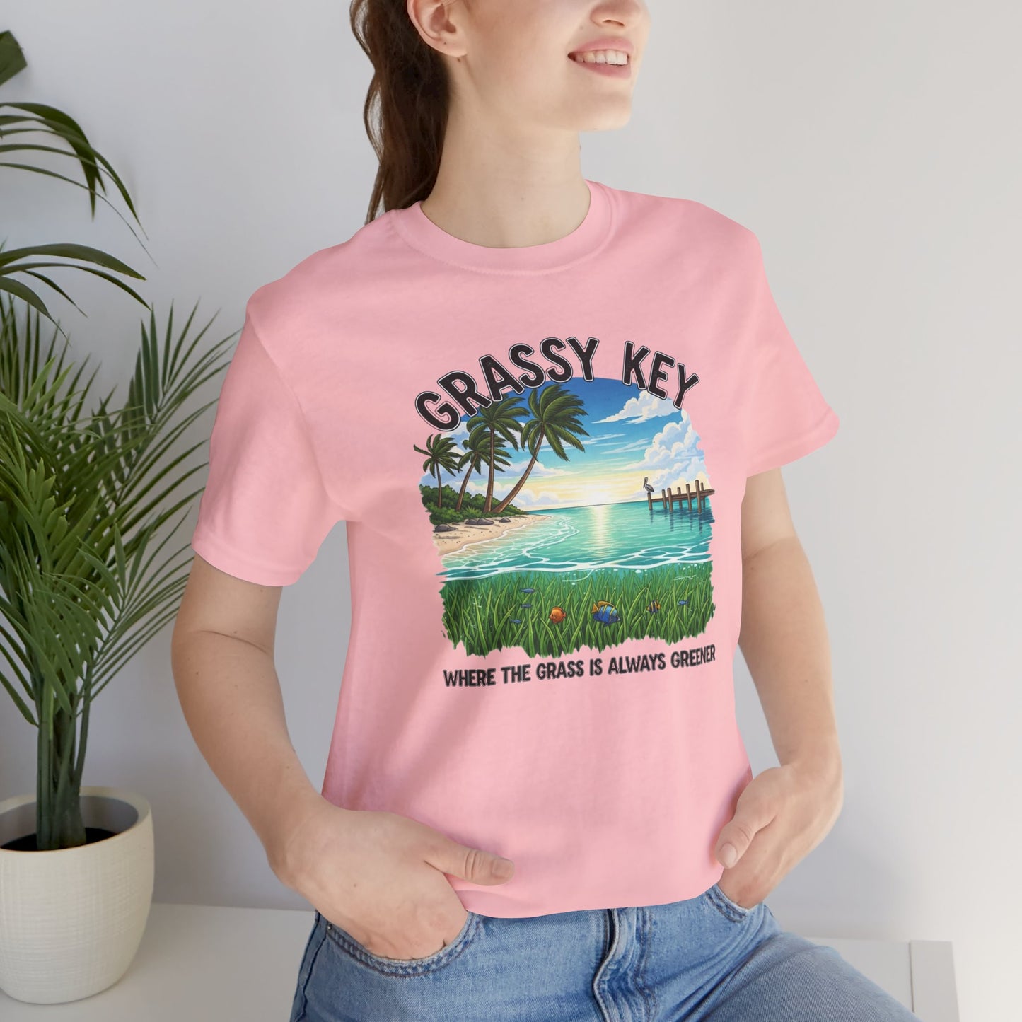 FLORIDA KEYS COLLECTION Grassy Key Shirt, Casual Summer T-Shirt