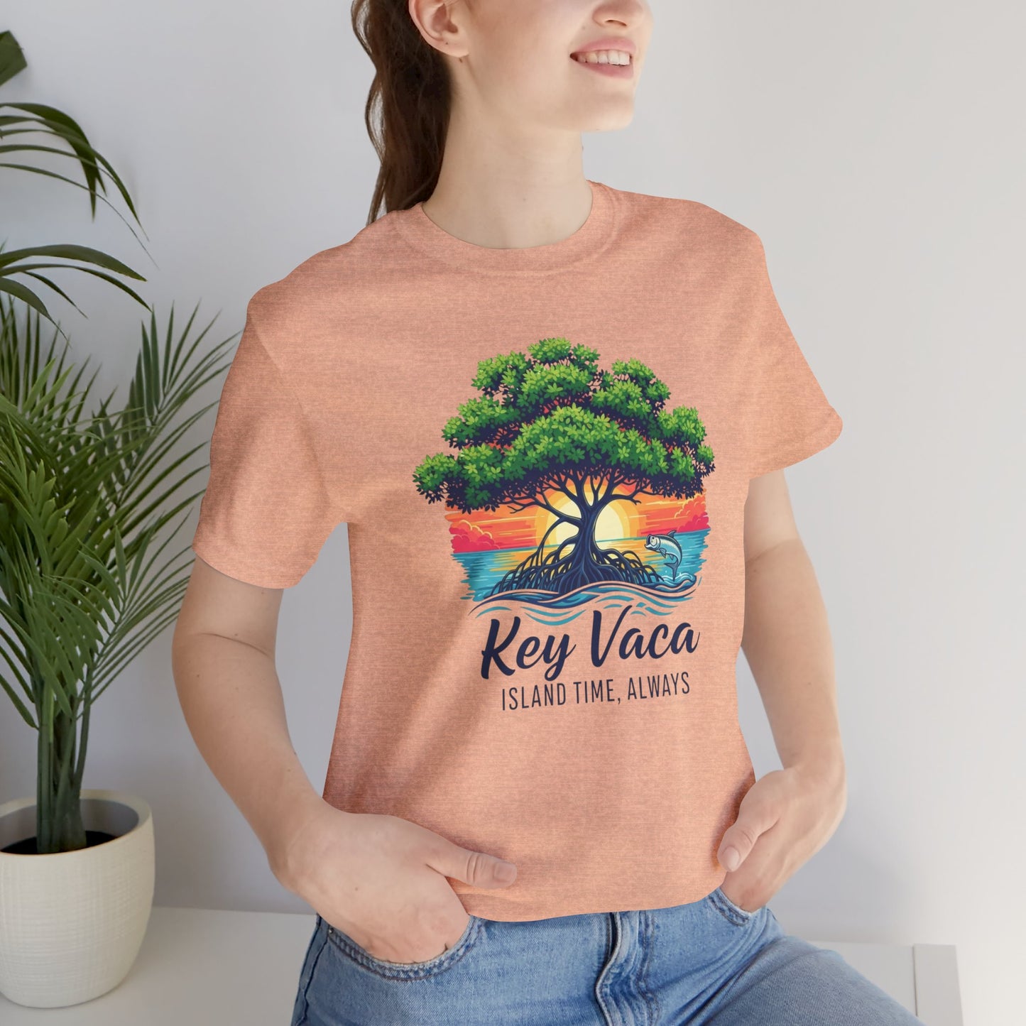 FLORIDA KEYS COLLECTION Key Vaca Sunset Design, Casual Summer Apparel, Unisex Graphic T-Shirt, Beachwear