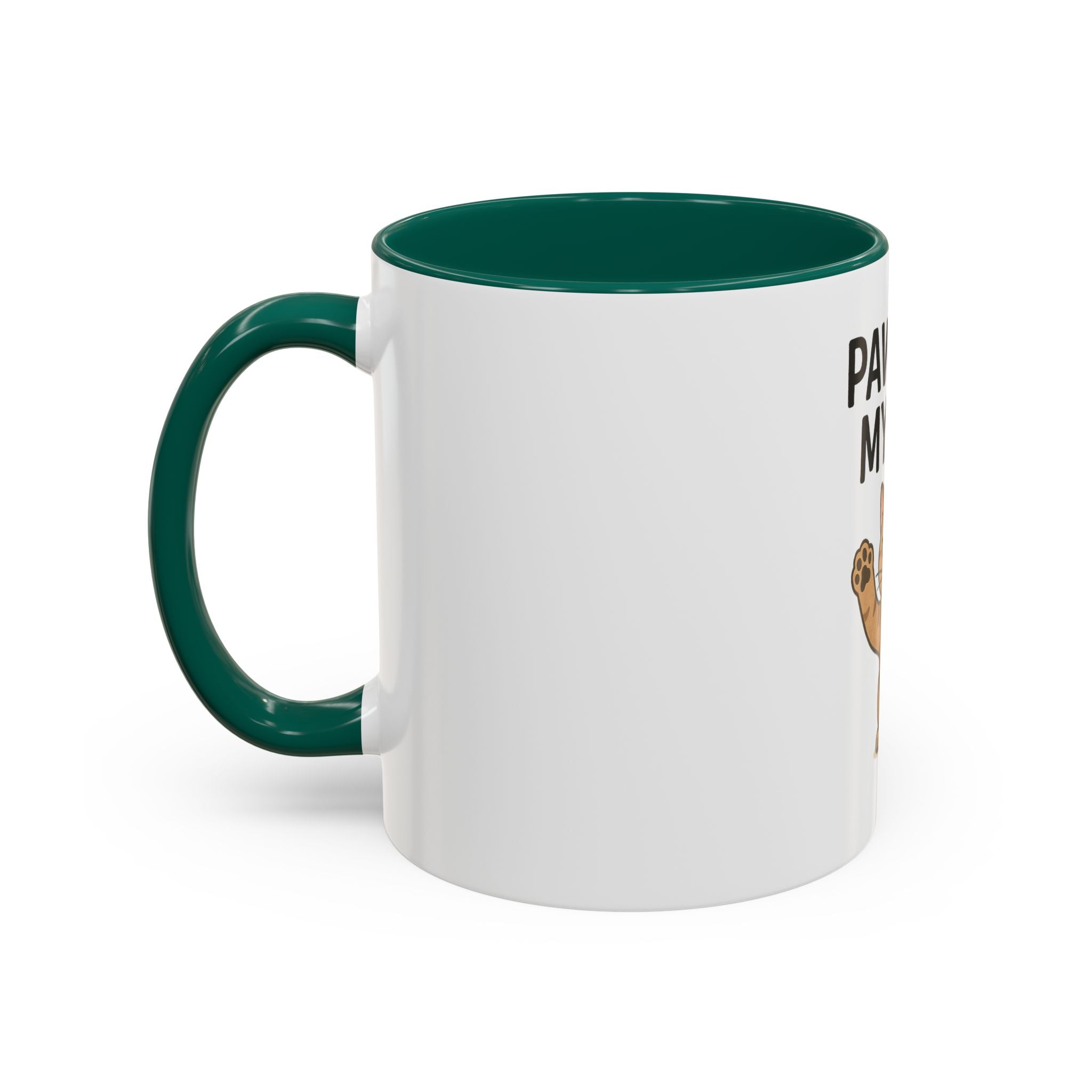 Funny Cat Mug - "Paws Off My Mug" - Colorful 11oz & 15oz Coffee Cup