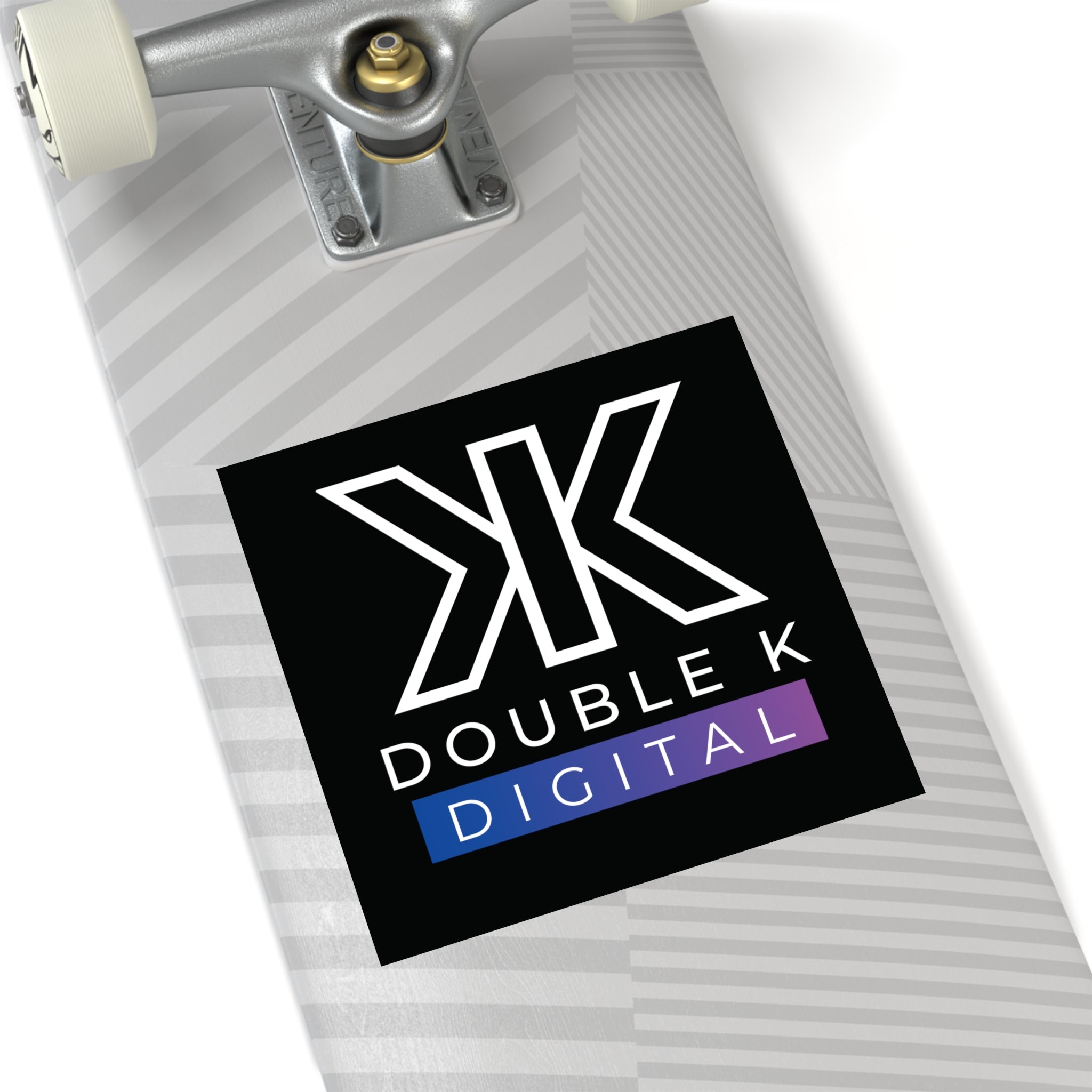 Double K Media Logo Square Sticker