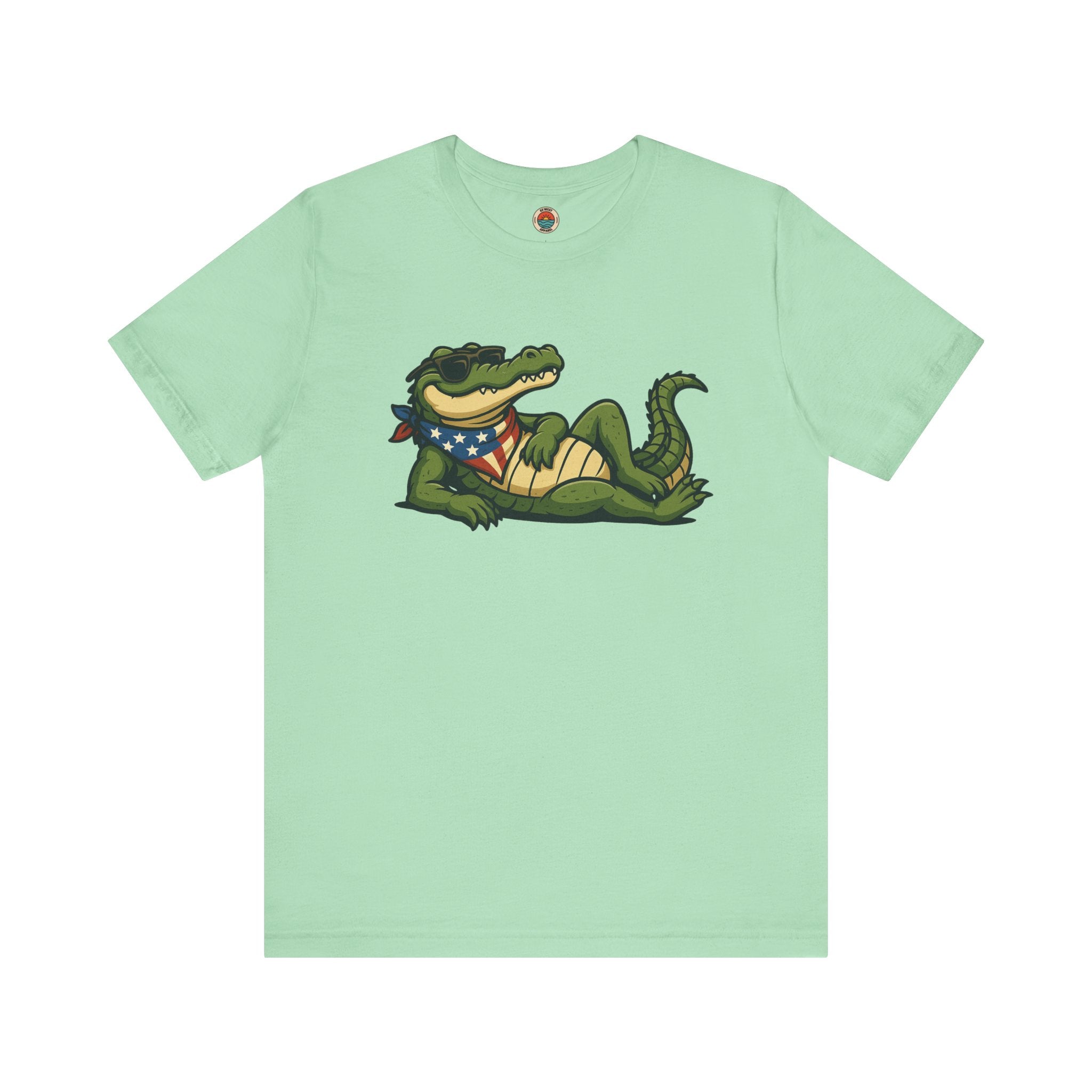 Crocodile Americana Tee: Fun Unisex T-Shirt for Summer