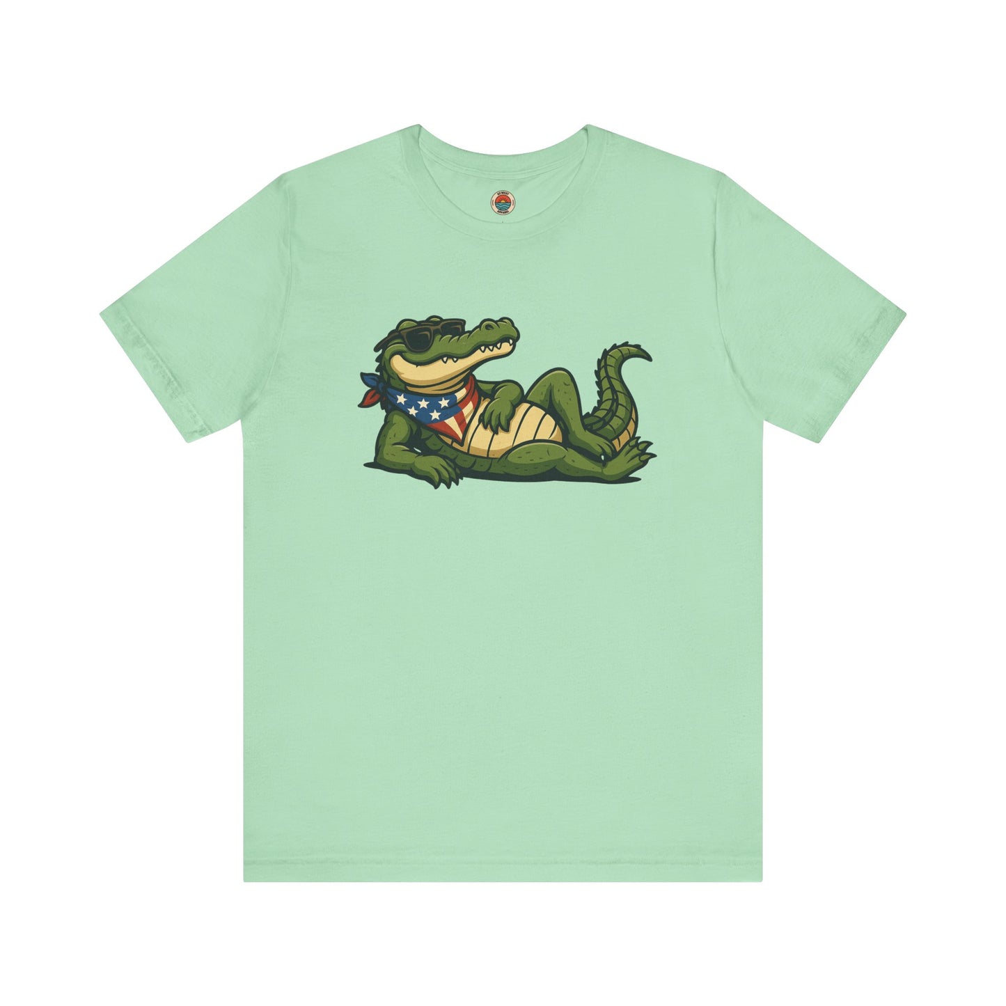 Crocodile Americana Tee: Fun Unisex T-Shirt for Summer