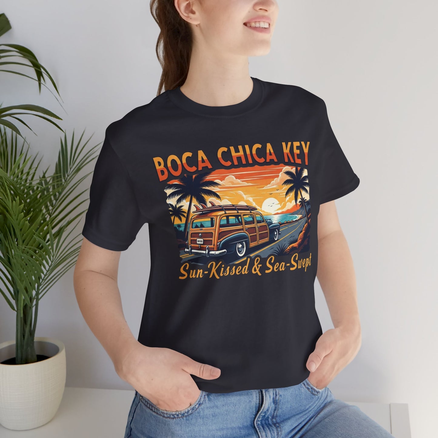FLORIDA KEYS COLLECTION Boca Chica Key Vintage Tee - Sun-Kissed & Sea-Swept, Unisex Summer Shirt