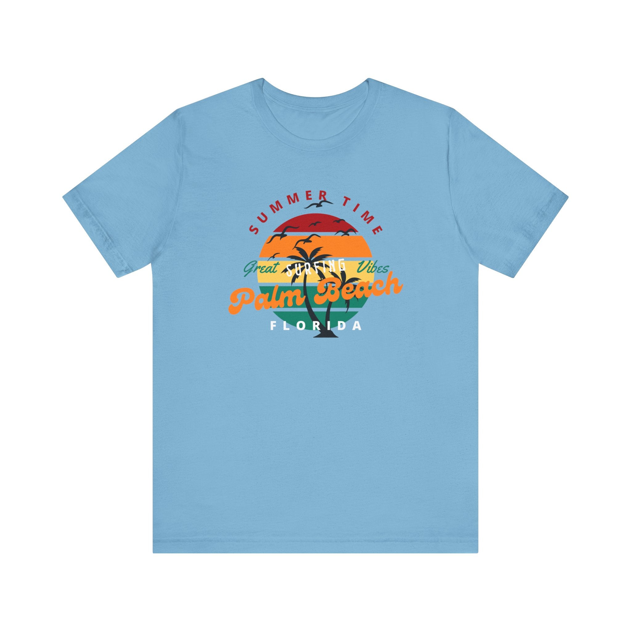 Summer Vibe Palm Beach Tee - Unisex Jersey Short Sleeve T-Shirt