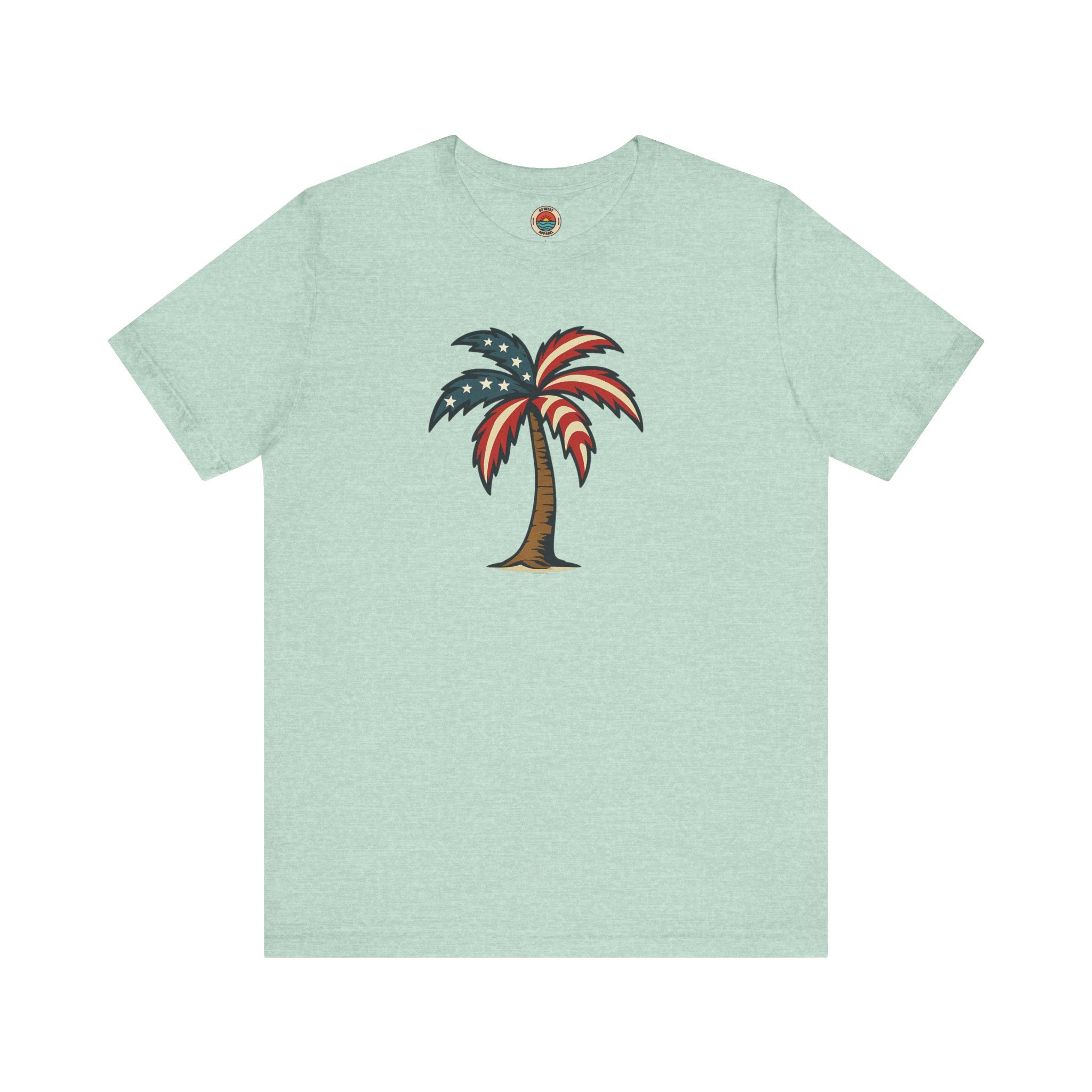 Patriotic Palm Tree Tee, Summer Shirt, Unisex Graphic Tee