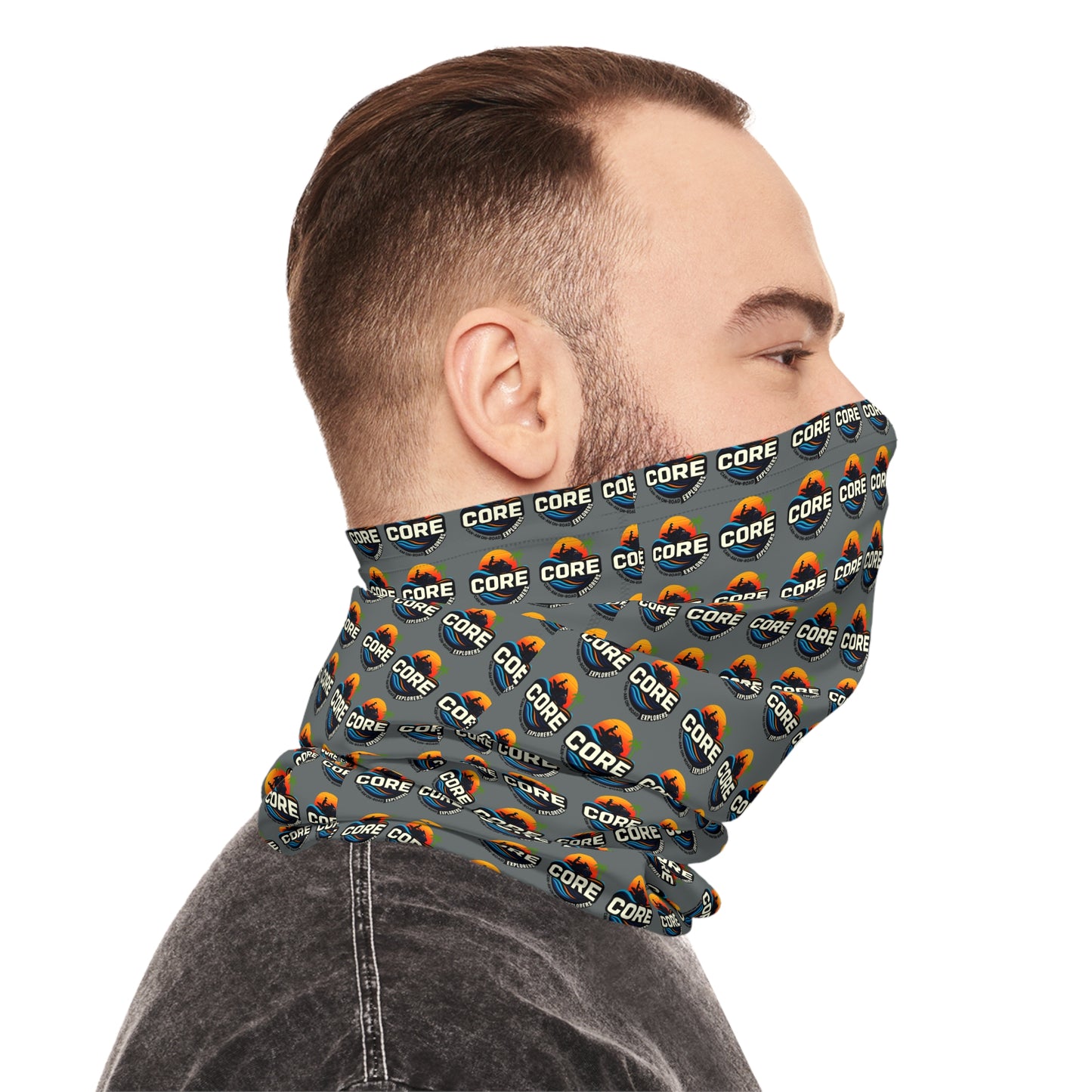 CORE Logo Neck Gaiter — Repeating Pattern Face Shield