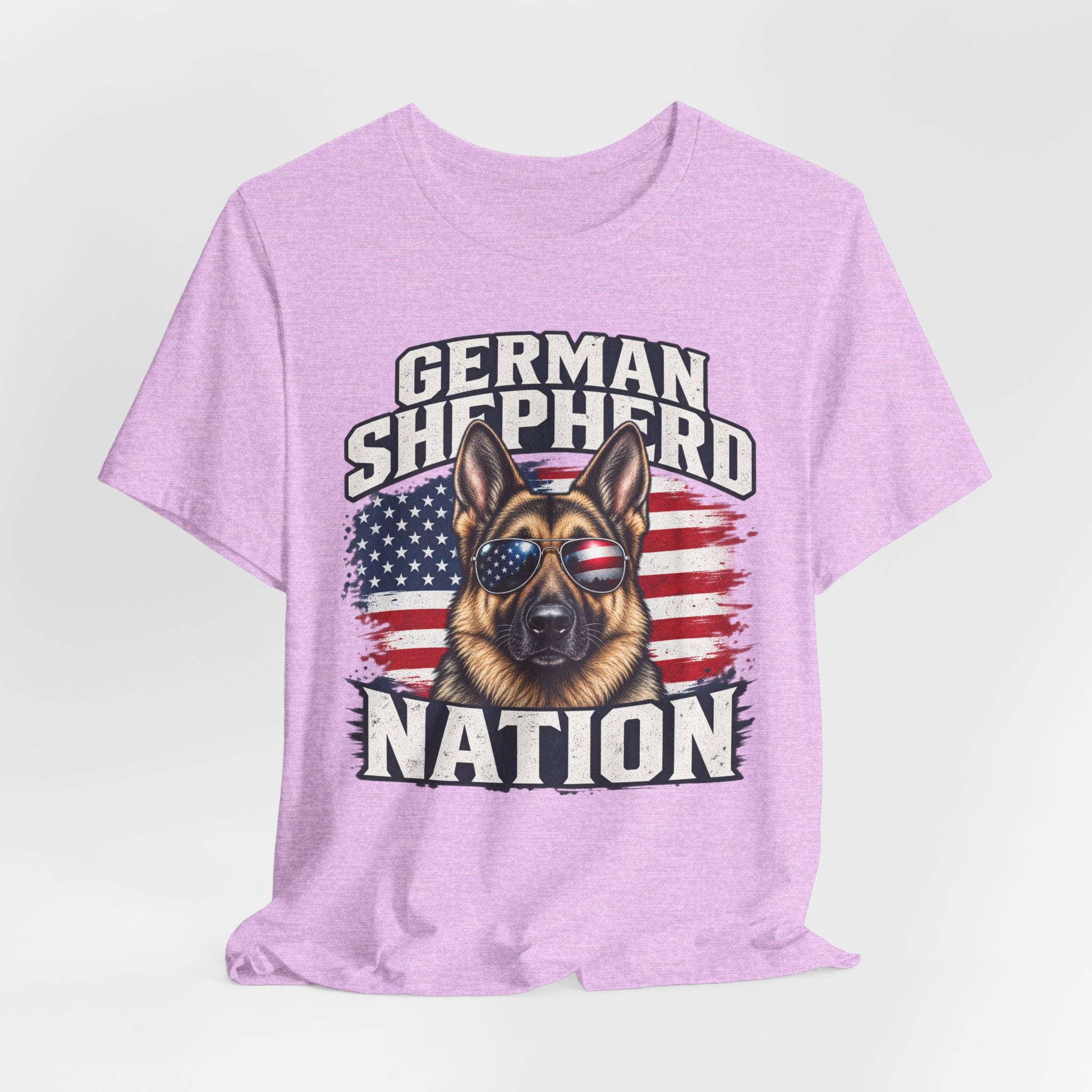 German Shepherd Nation T-Shirt – American Flag Dog Tee for Dog Lovers