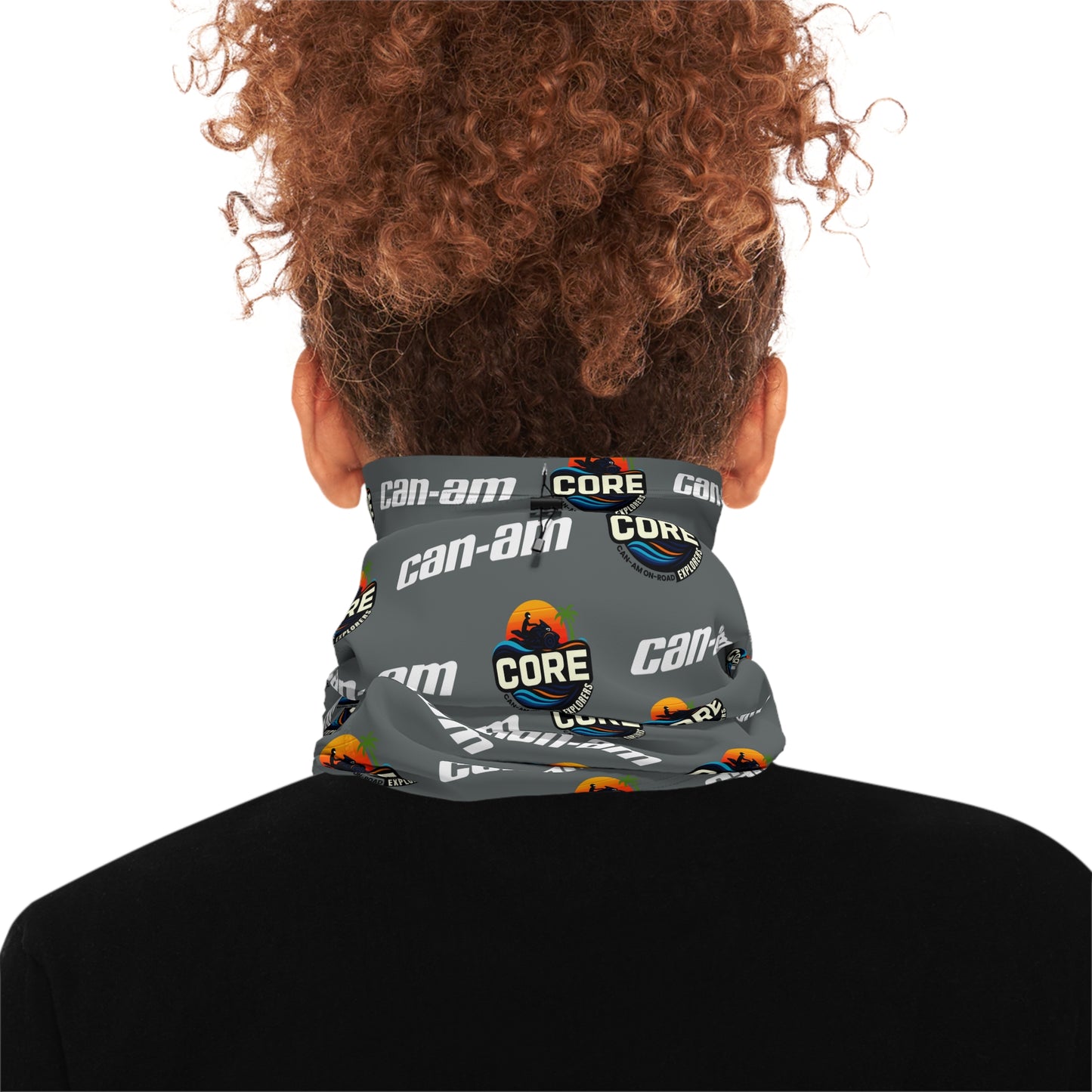Can-Am CORE Branded Winter Neck Gaiter with Drawstring — Windproof Cold-Weather Face Mask
