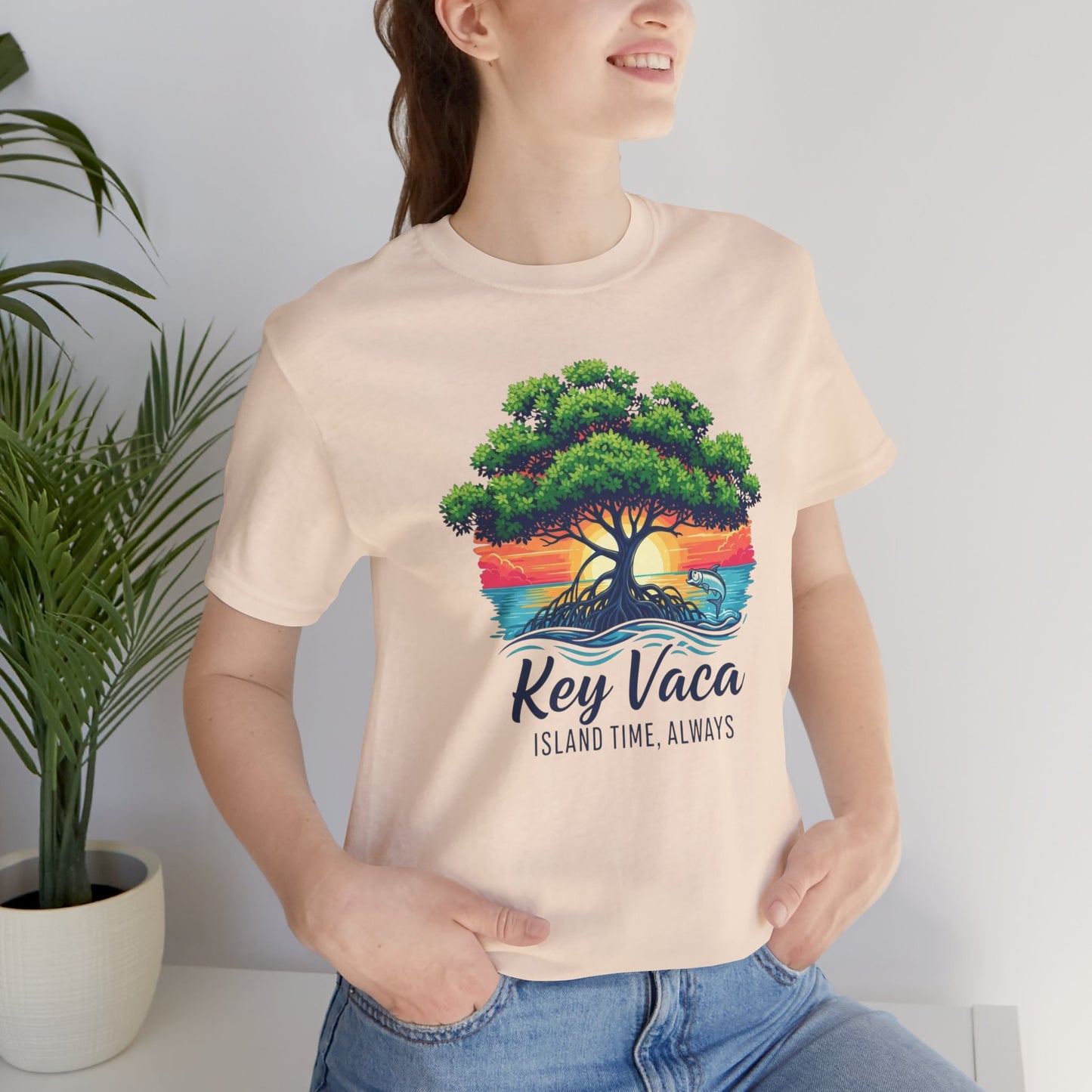 FLORIDA KEYS COLLECTION Key Vaca Sunset Design, Casual Summer Apparel, Unisex Graphic T-Shirt, Beachwear